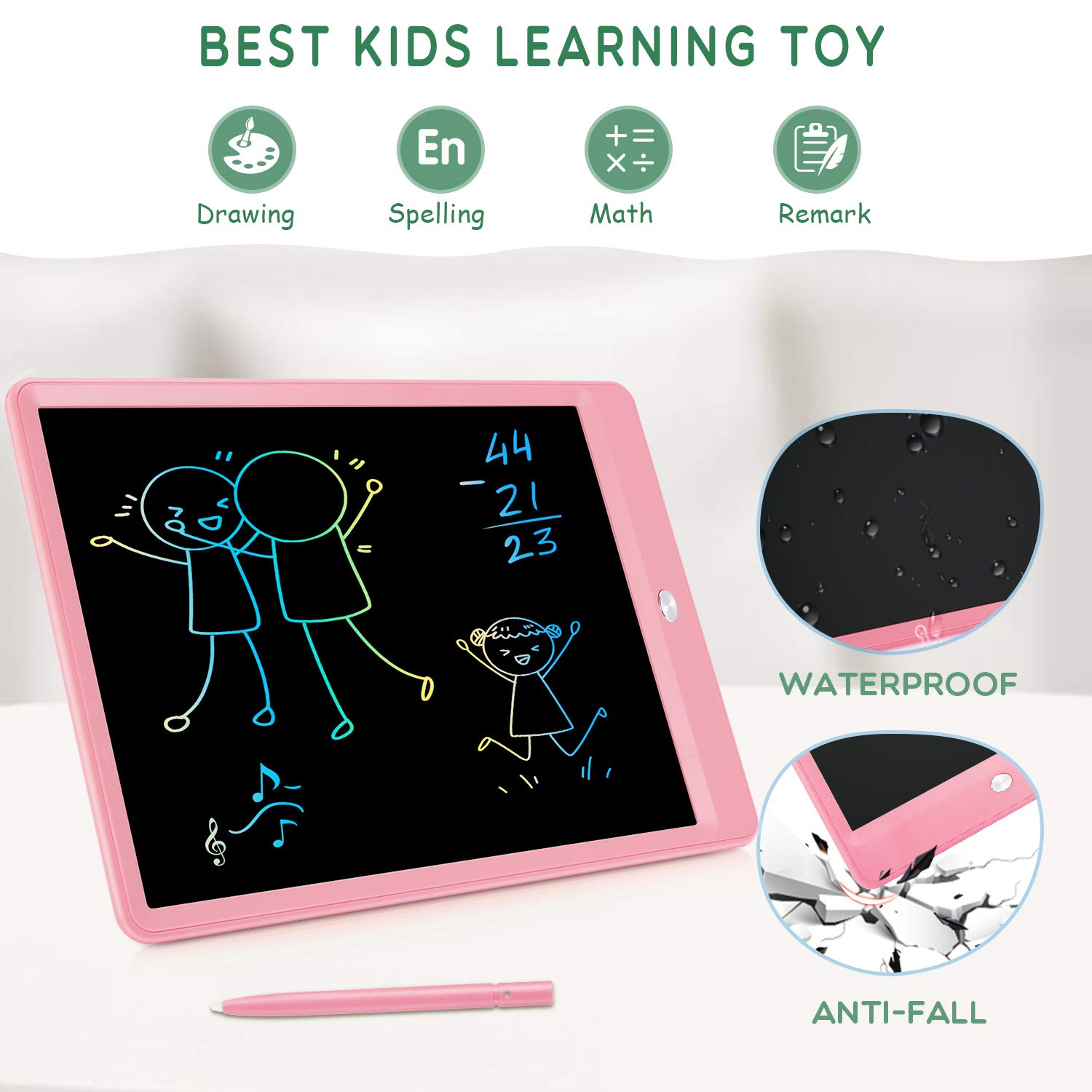 Foto 4 | Venta Internacional - Tableta De Escritura Lcd Tekfun Doodle Board De 10 Pulgadas, Rosa