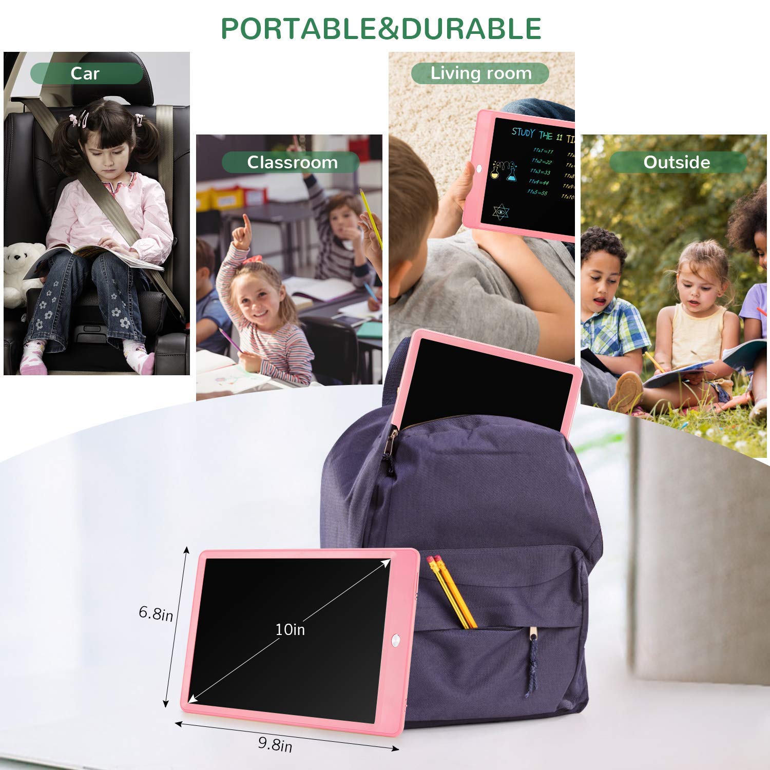 Foto 5 | Venta Internacional - Tableta De Escritura Lcd Tekfun Doodle Board De 10 Pulgadas, Rosa