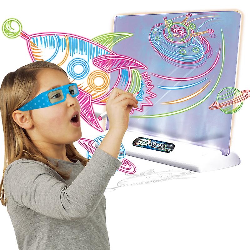 Foto 4 pulgar | Venta Internacional - Tablero De Dibujo Led Fluorescente 3d Con Gafas Para Niños
