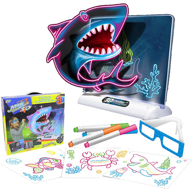 Foto 6 pulgar | Venta Internacional - Tablero De Dibujo Led Fluorescente 3d Con Gafas Para Niños