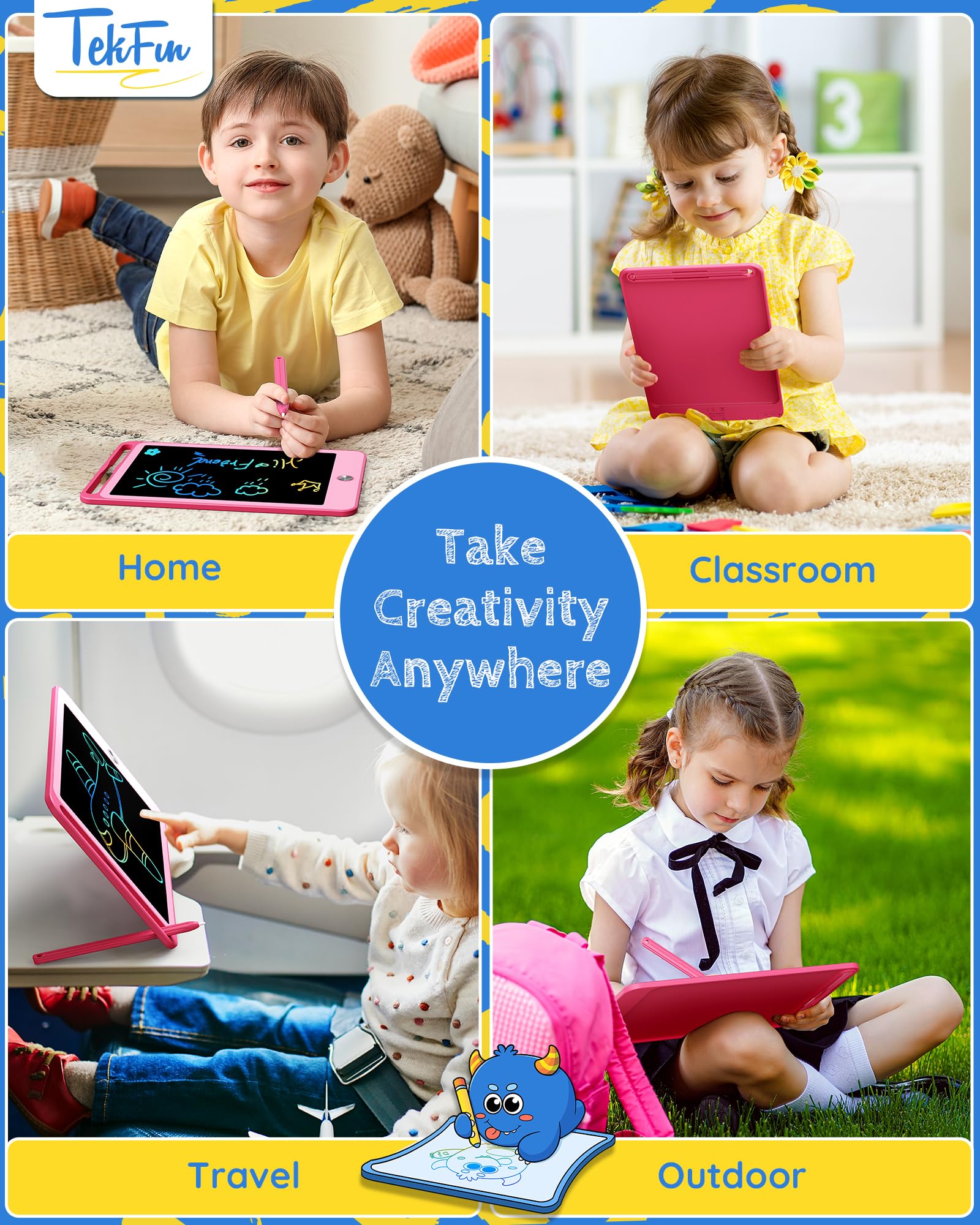 Foto 7 pulgar | Venta Internacional - Tableta De Escritura Lcd Tekfun Para Niños De Más De 3 Años Con Dibujo Borrable