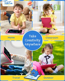 Foto 6 | Venta Internacional - Tableta De Escritura Lcd Tekfun Para Niños De Más De 3 Años Con Dibujo Borrable