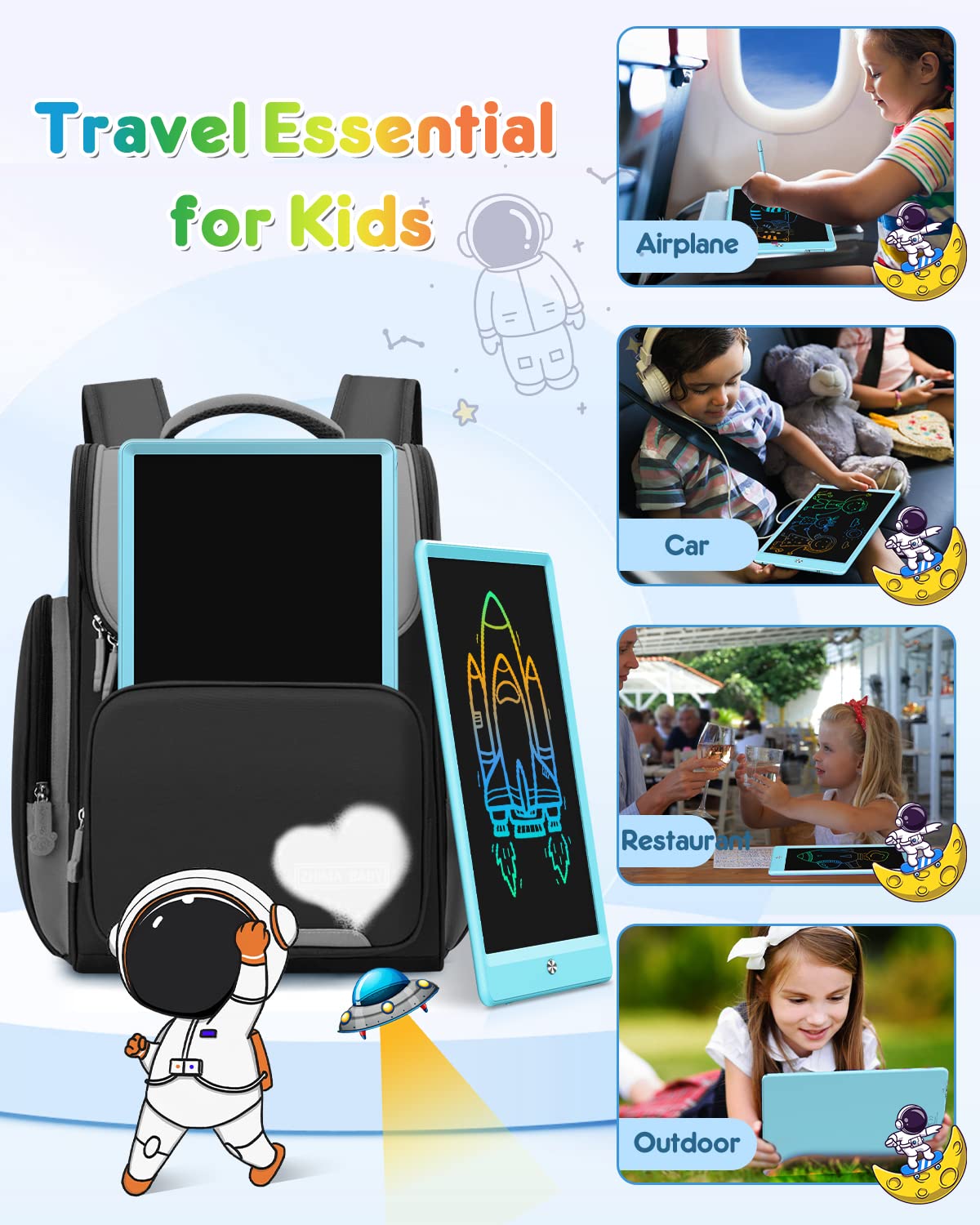Foto 7 | Venta Internacional - Tableta De Escritura Lcd Flueston Doodle Board De 10 Pulgadas, Azul