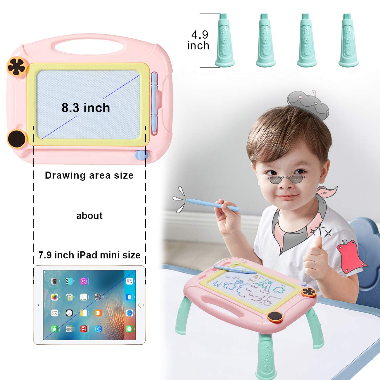 Foto 3 pulgar | Venta Internacional - Tablero De Dibujo Magnético Matesy Toys Para Niñas De 1 A 2 Años