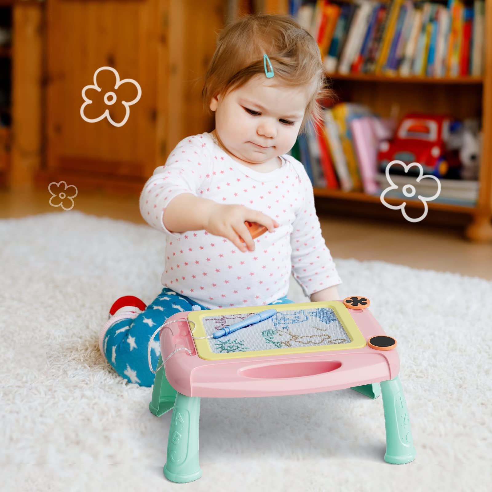 Foto 4 pulgar | Venta Internacional - Tablero De Dibujo Magnético Matesy Toys Para Niñas De 1 A 2 Años