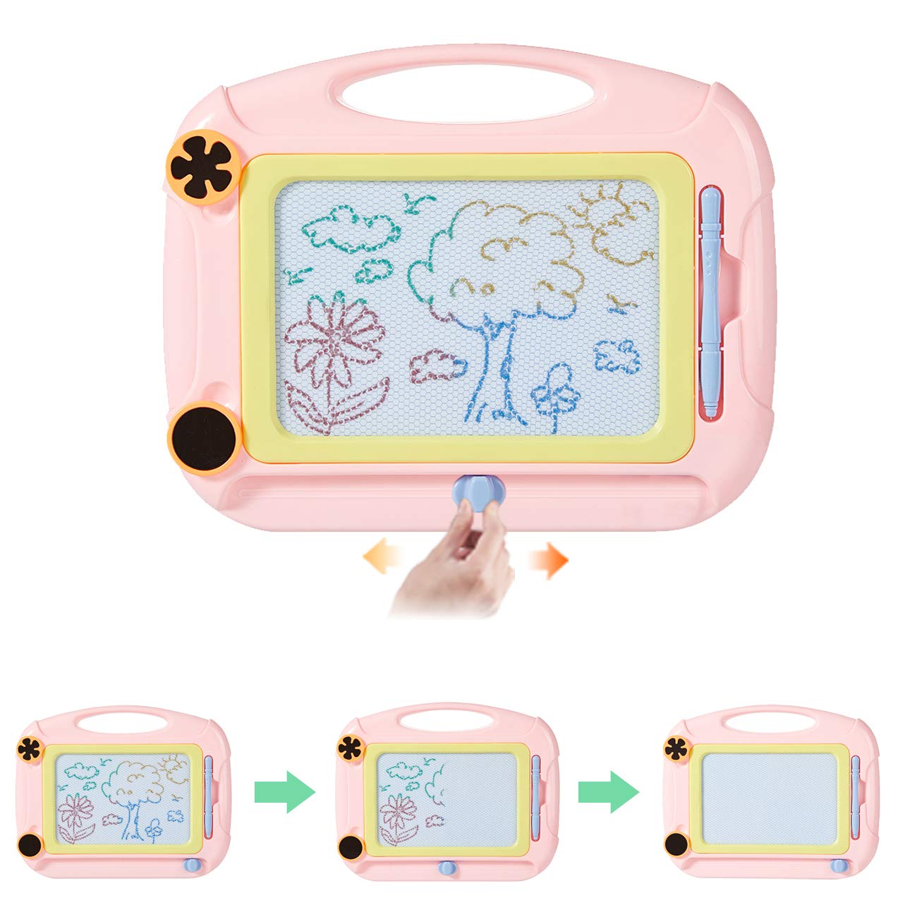 Foto 5 pulgar | Venta Internacional - Tablero De Dibujo Magnético Matesy Toys Para Niñas De 1 A 2 Años