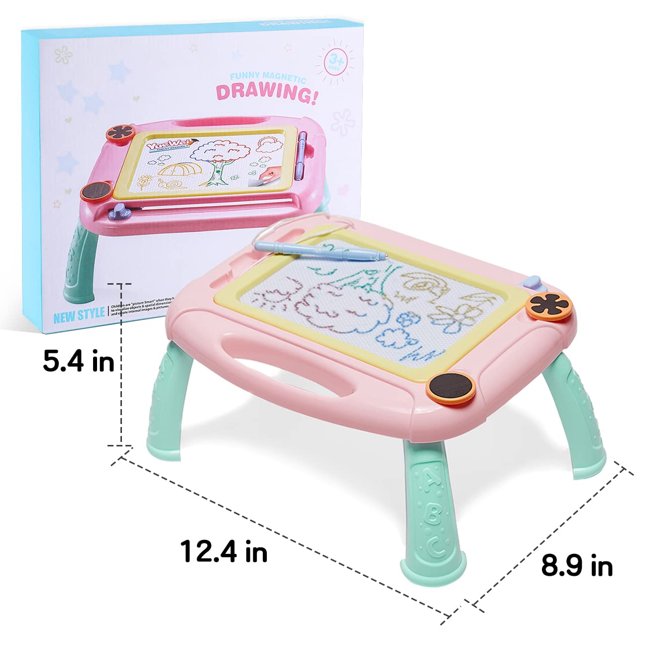 Foto 7 | Venta Internacional - Tablero De Dibujo Magnético Matesy Toys Para Niñas De 1 A 2 Años