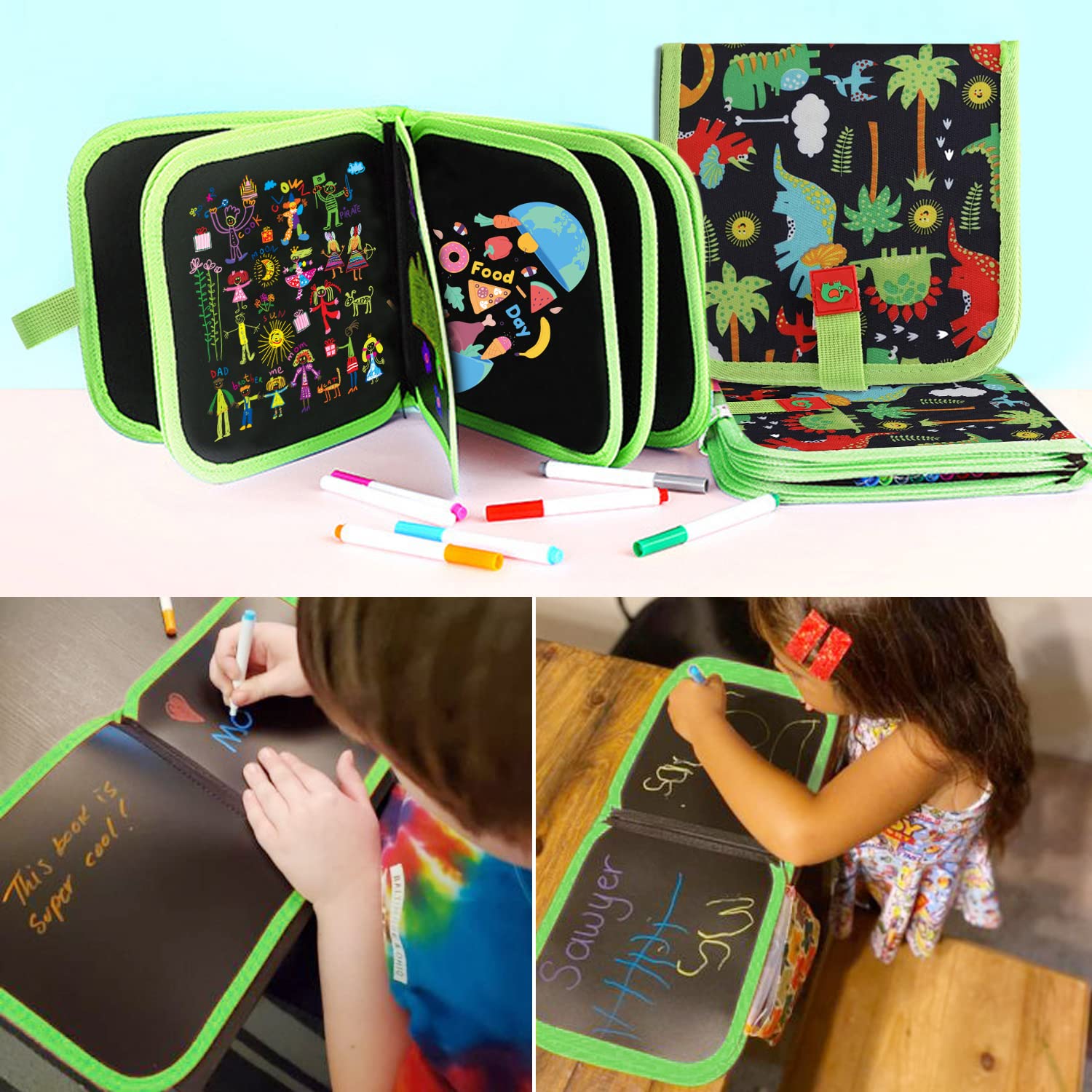 Foto 7 pulgar | Venta Internacional - Doodle Book Ccinnoe Borrable Con 12 Bolígrafos De Acuarela Para Niños
