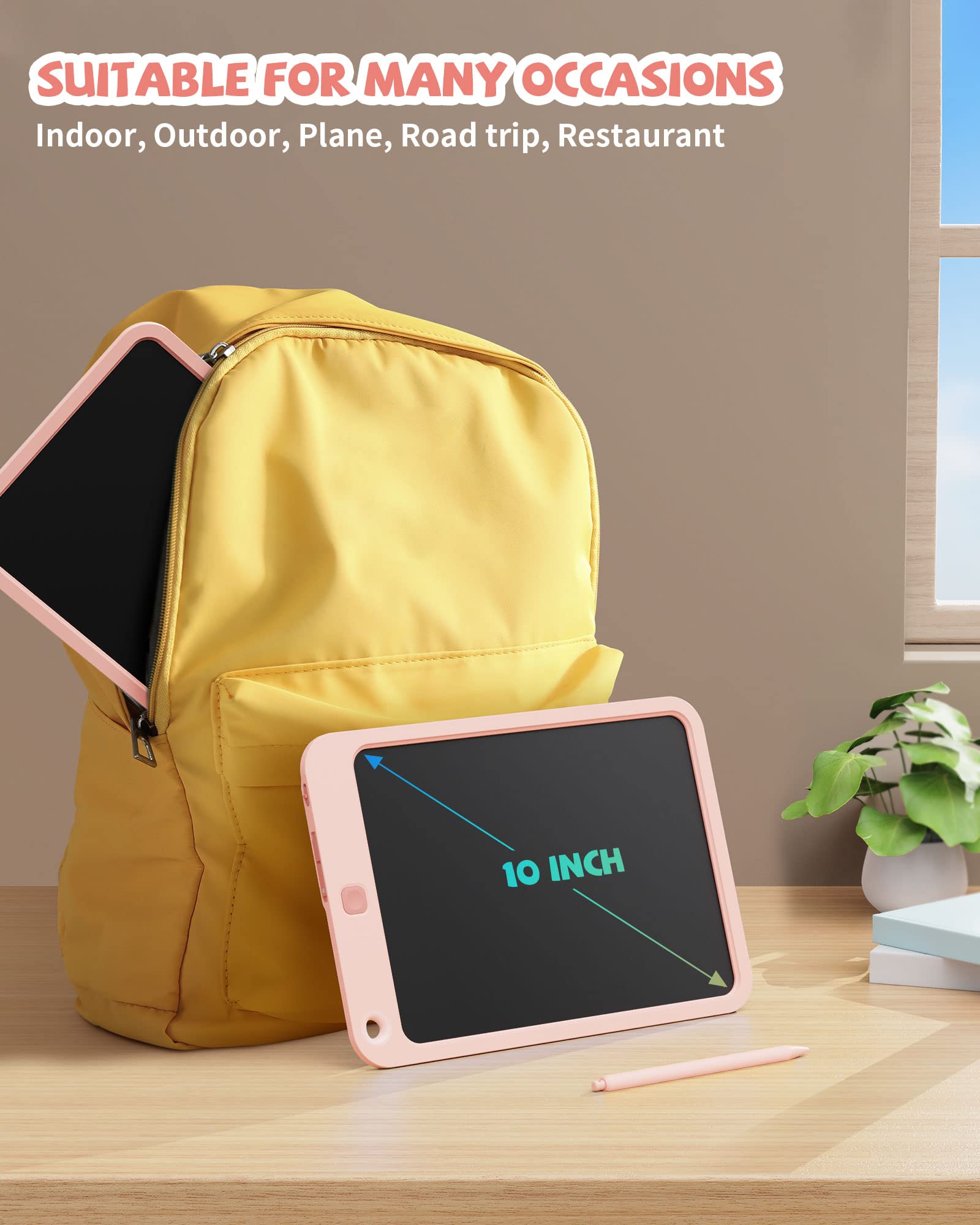 Foto 4 pulgar | Venta Internacional - Tableta De Escritura Lcd Kikapabi De 10 Pulgadas Con Cordón Para Niños, Color Rosa