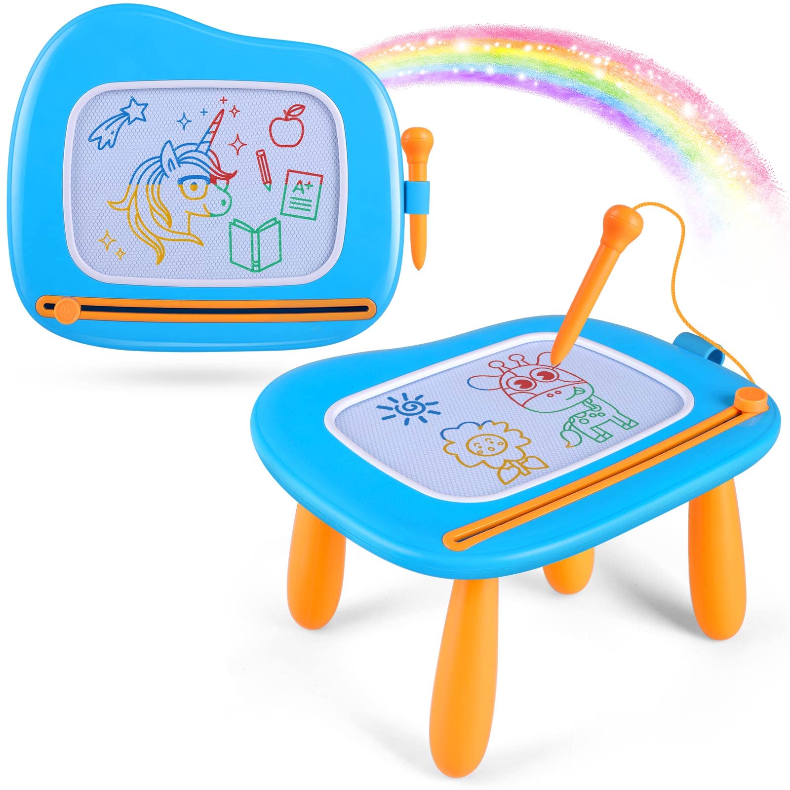 Venta Internacional - Bloc De Dibujo Magnético Smasiagon Para Niños De 1 A 2 Años, Azul