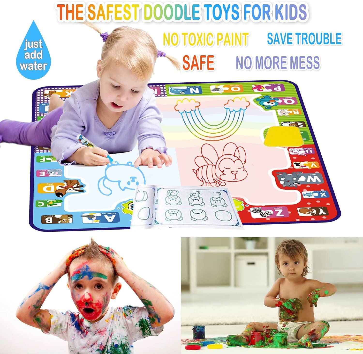 Foto 3 pulgar | Venta Internacional - Alfombrilla Kizzyea Educational Aqua Doodle De 2 A 5 Años