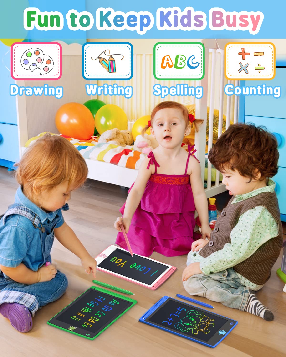 Foto 5 pulgar | Venta Internacional - Tabletas De Escritura Lcd Baveel, Paquete De 3 Unidades Para Niños De 2 A 6 Años