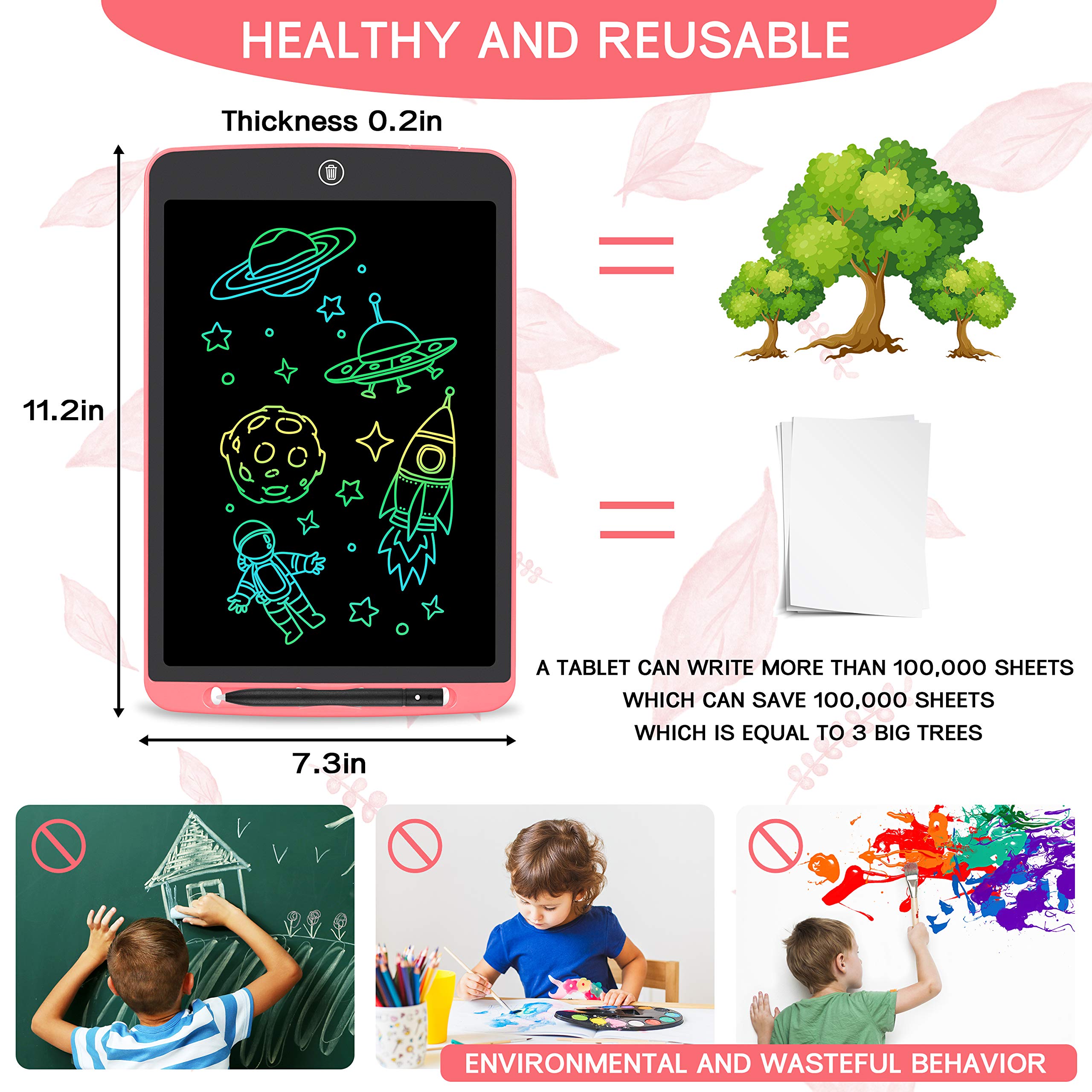 Foto 4 | Venta Internacional - Tableta De Escritura Lcd Street Walk Para Niños De 12 Pulgadas, Rosa
