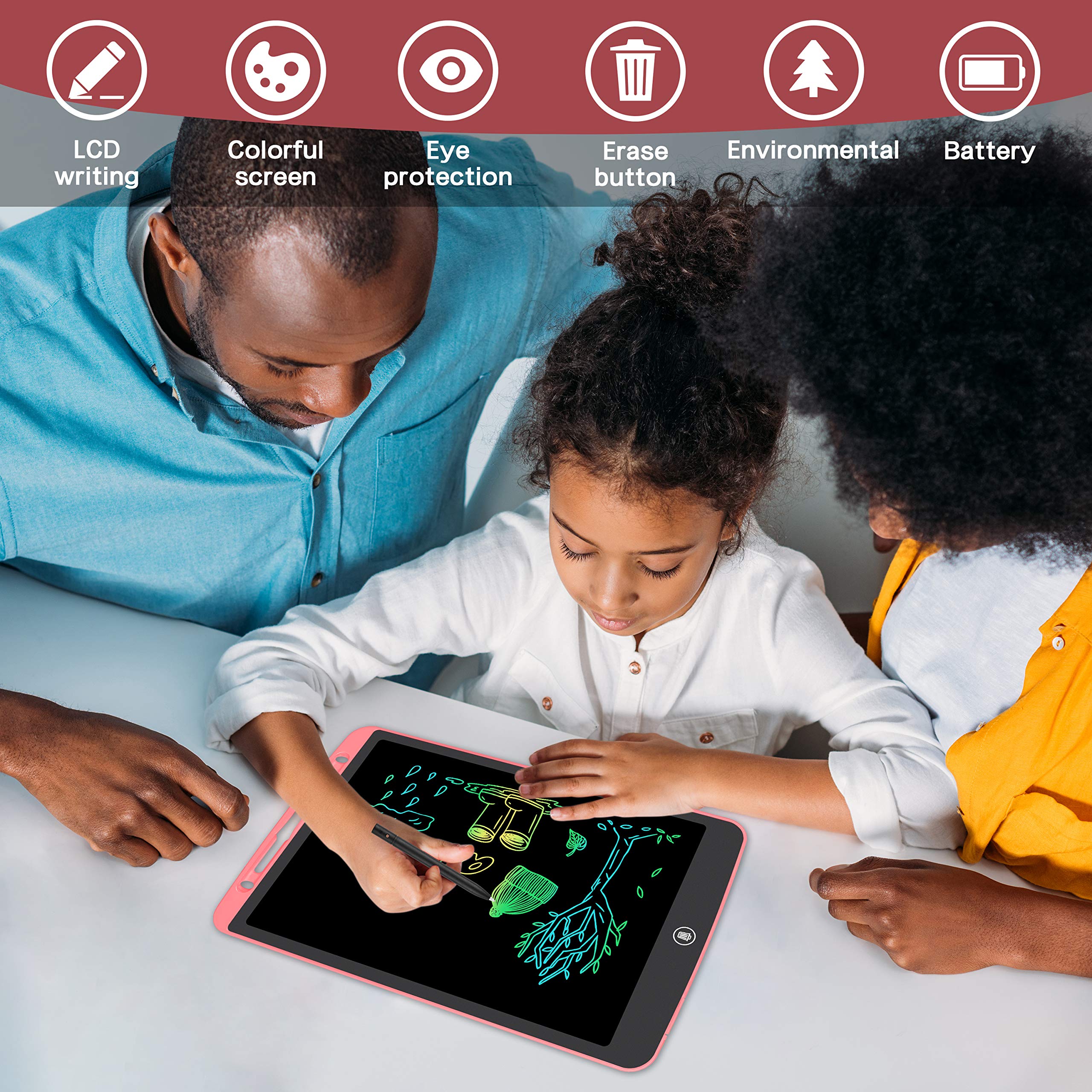Foto 7 | Venta Internacional - Tableta De Escritura Lcd Street Walk Para Niños De 12 Pulgadas, Rosa