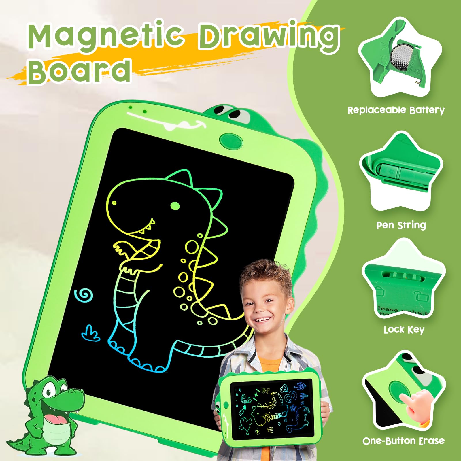 Foto 5 pulgar | Venta Internacional - Tableta De Escritura Lcd Teriph Para Niños De 2 A 8 Años Con Lápiz Capacitivo