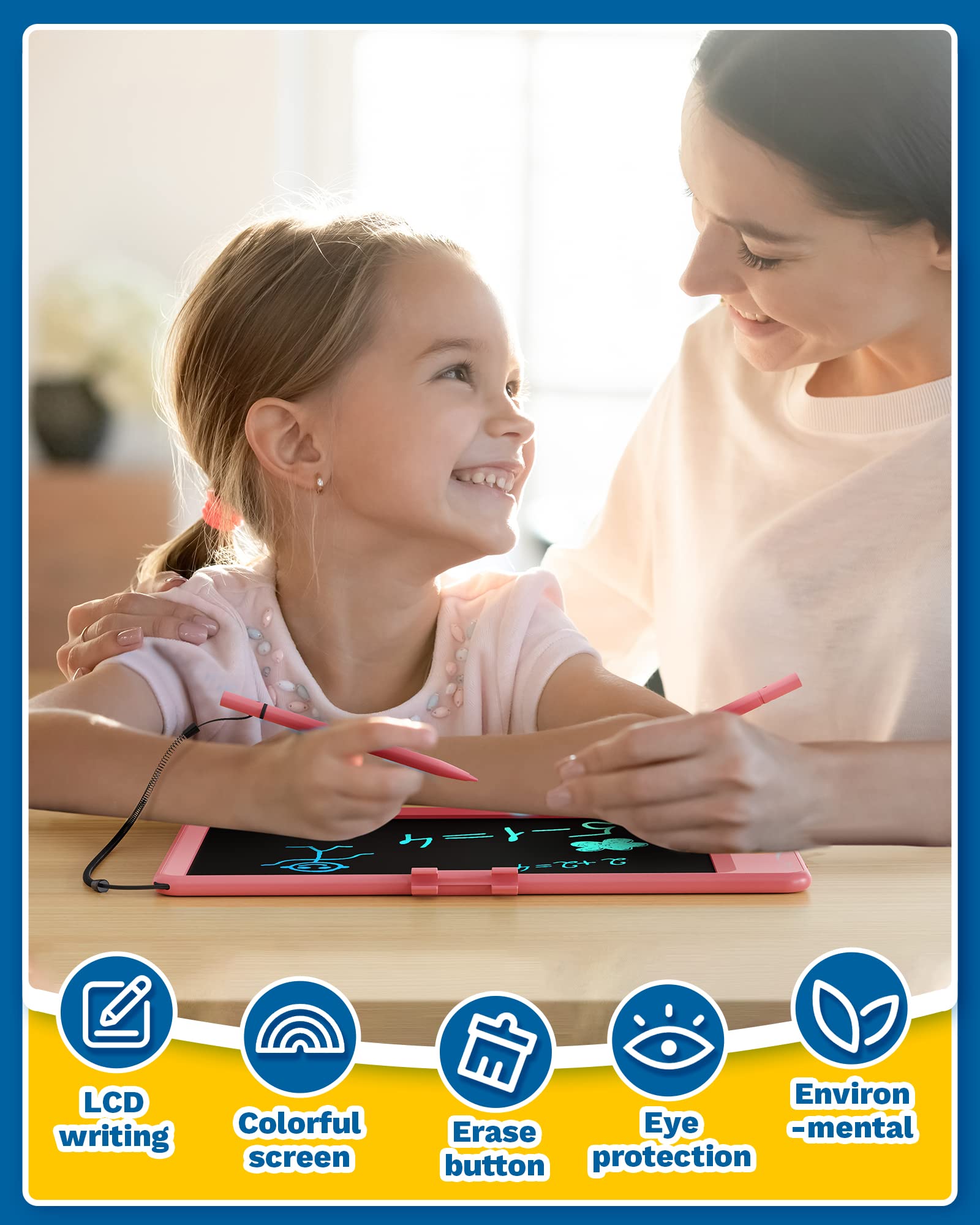 Foto 5 | Venta Internacional - Tableta De Escritura Lcd Tekfun Doodle Board De 8.5 Pulgadas, Rosa