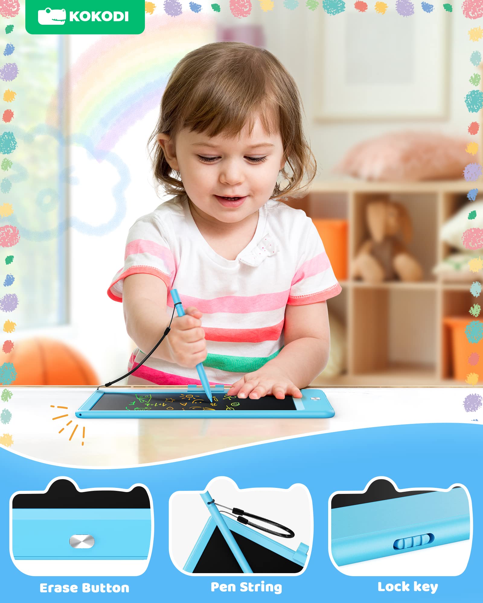 Foto 5 pulgar | Venta Internacional - Tableta De Escritura Lcd Kokodi De 10 Pulgadas Colorida Para 3-6 Años