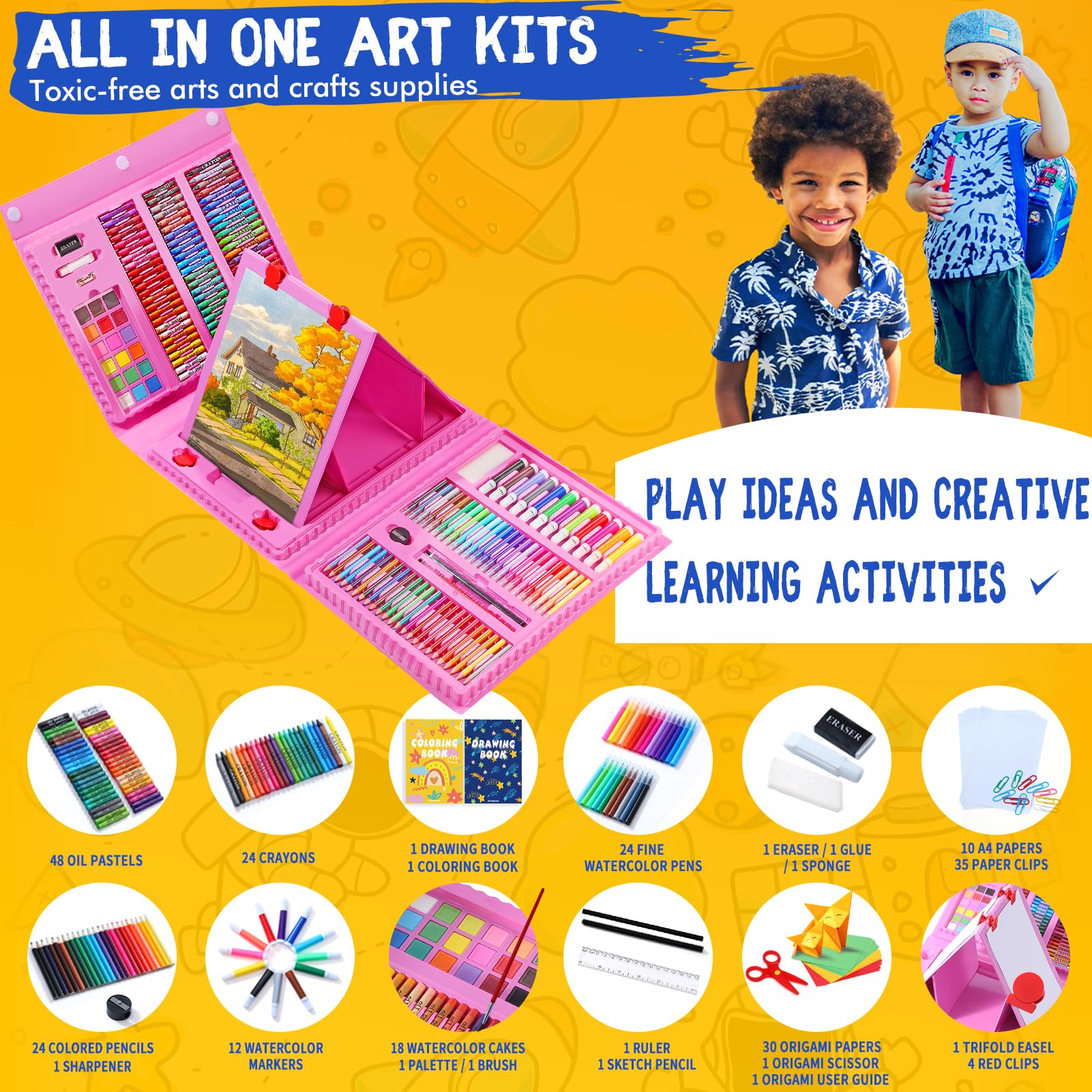 Foto 4 | Venta Internacional - Kit De Arte Aotemoon Todo En Uno Para Dibujar Y Colorear Origami Kid