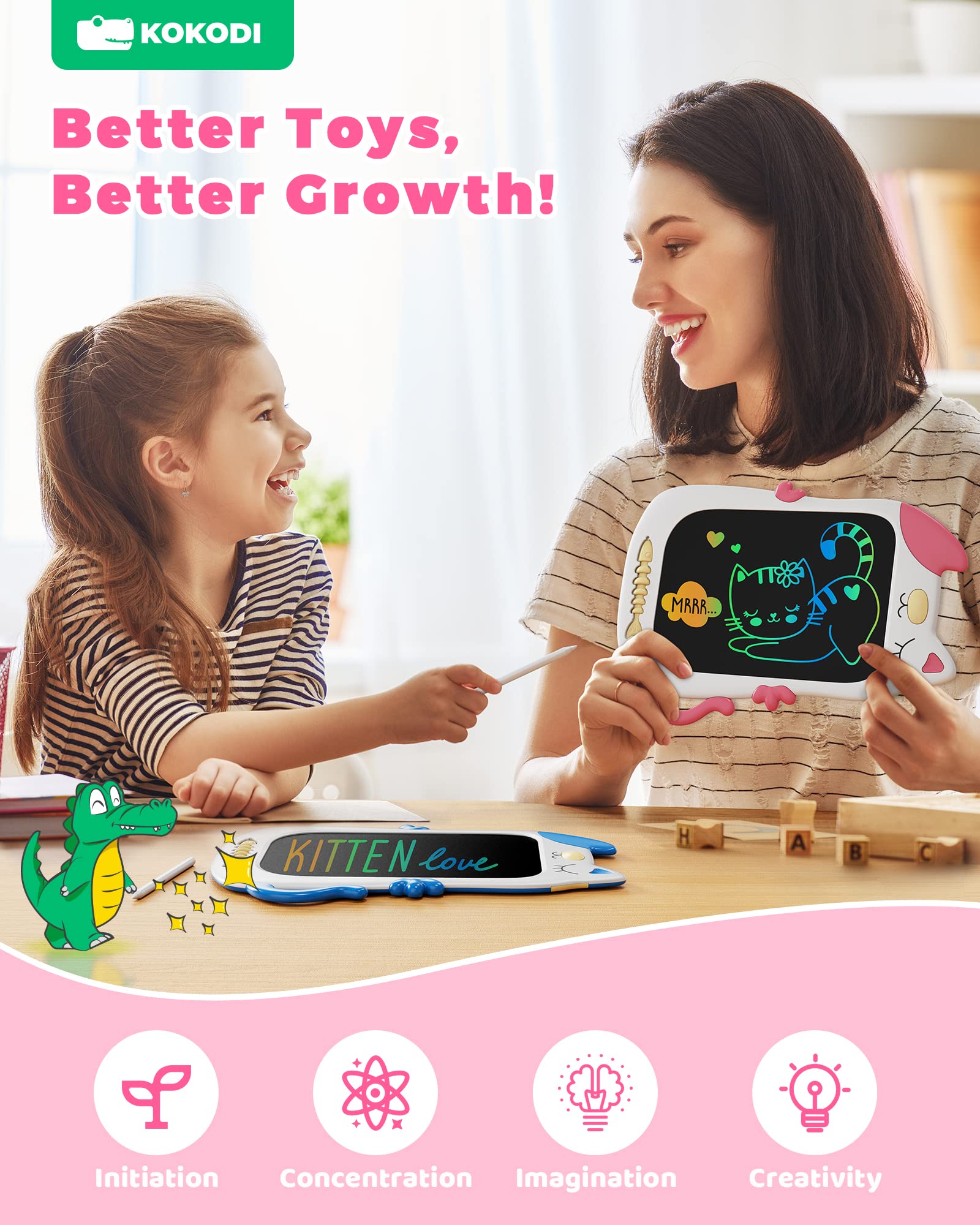 Foto 9 pulgar | Venta Internacional - Tableta De Escritura Lcd Kokodi Con Forma De Gato De 8.5 Pulgadas Para 3-7 Años