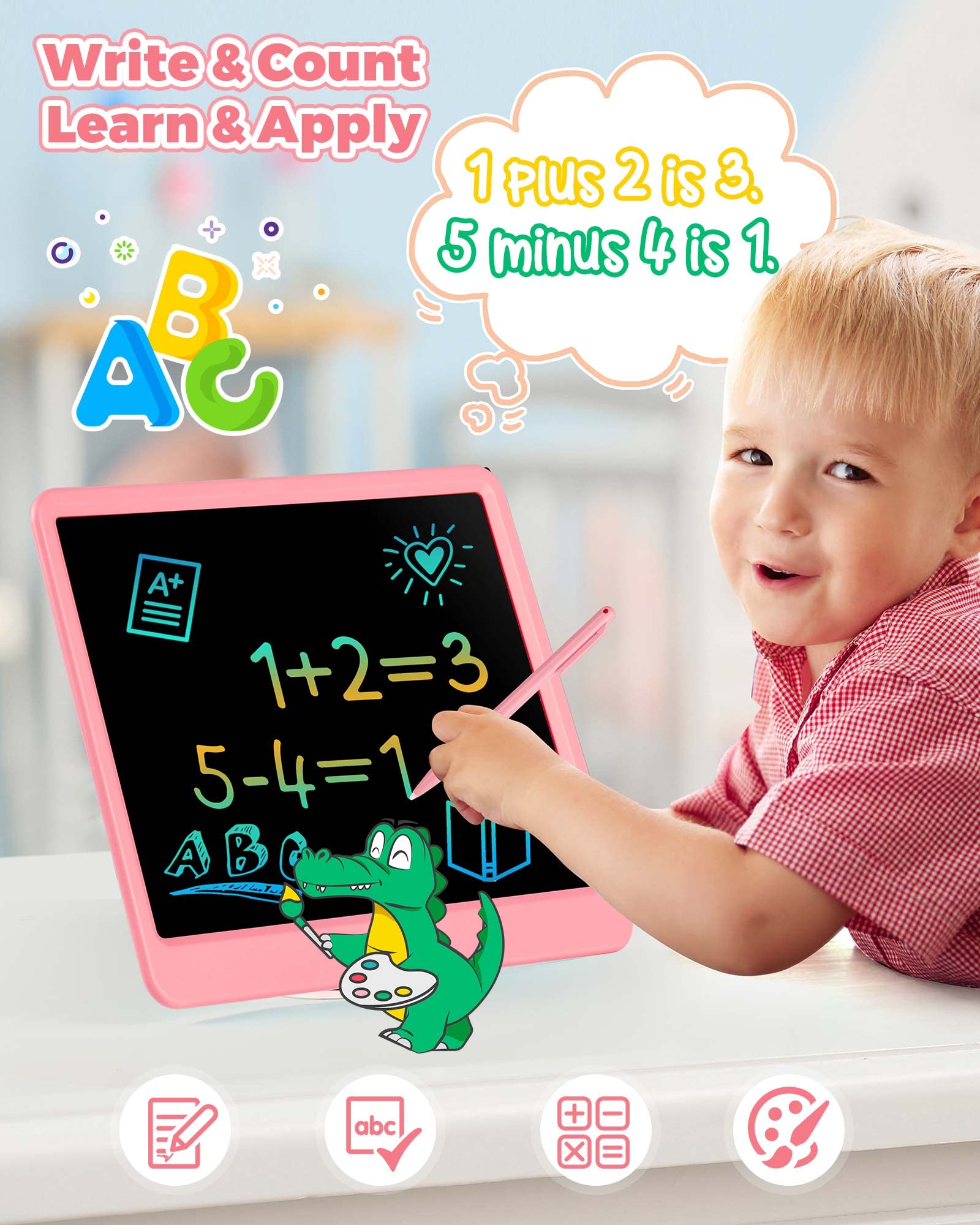 Foto 4 pulgar | Venta Internacional - Tableta De Escritura Lcd Kokodi De 12 Pulgadas Con Lápiz Capacitivo Antipérdida, Color Rosa