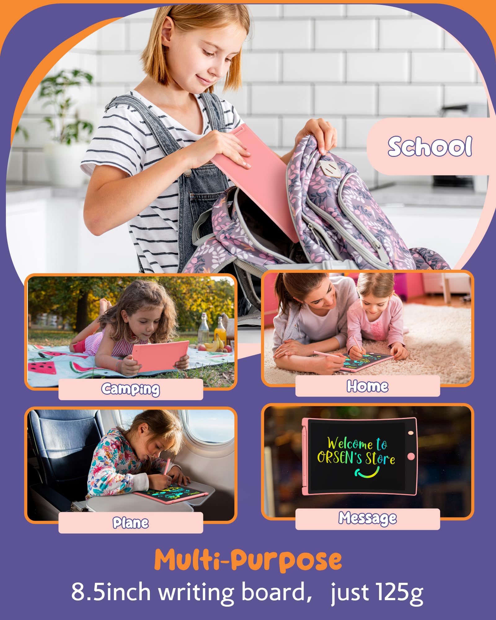 Foto 6 pulgar | Venta Internacional - Tableta De Escritura Lcd Orsen Colorful De 8.5 Pulgadas Para Niños