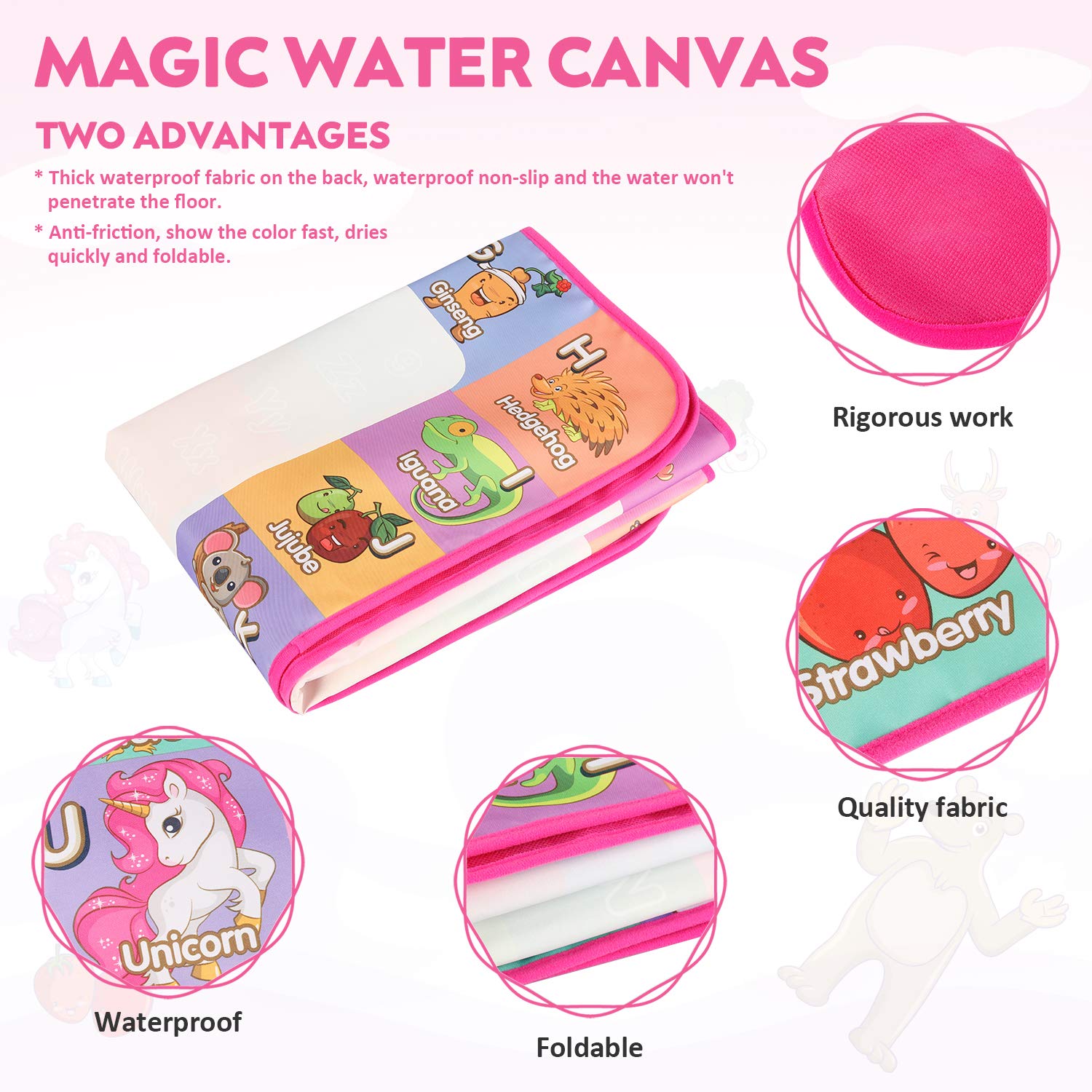 Foto 5 pulgar | Venta Internacional - Tapete Para Dibujar Agua Con Forma De T Kkones, Para Niños, Con Forma De Dibujo Acuático
