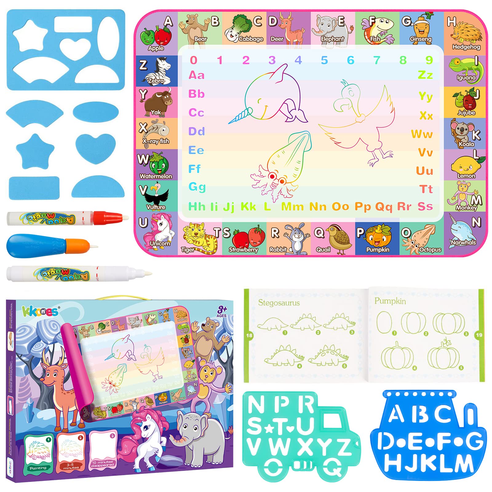 Foto 5 | Venta Internacional - Tapete Para Dibujar Agua Con Forma De T Kkones, Para Niños, Con Forma De Dibujo Acuático