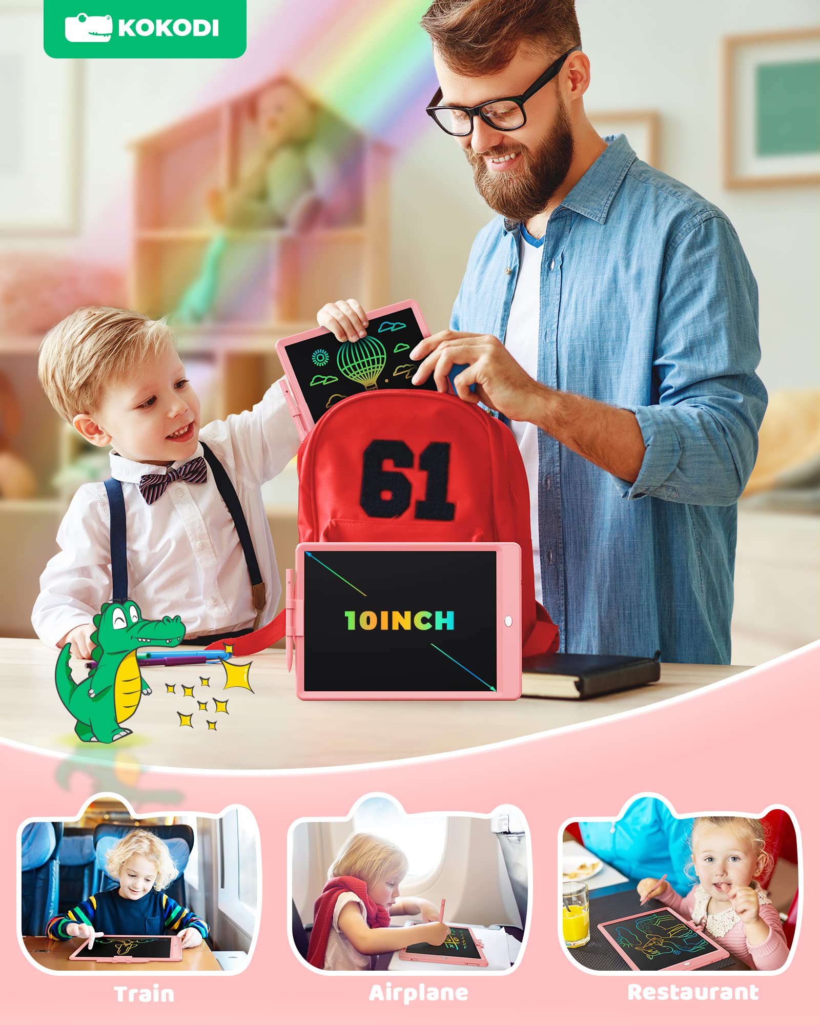 Foto 5 | Tableta De Escritura Lcd Kokodi De 10 Pulgadas Colorida Para 3-6 Años - Venta Internacional.