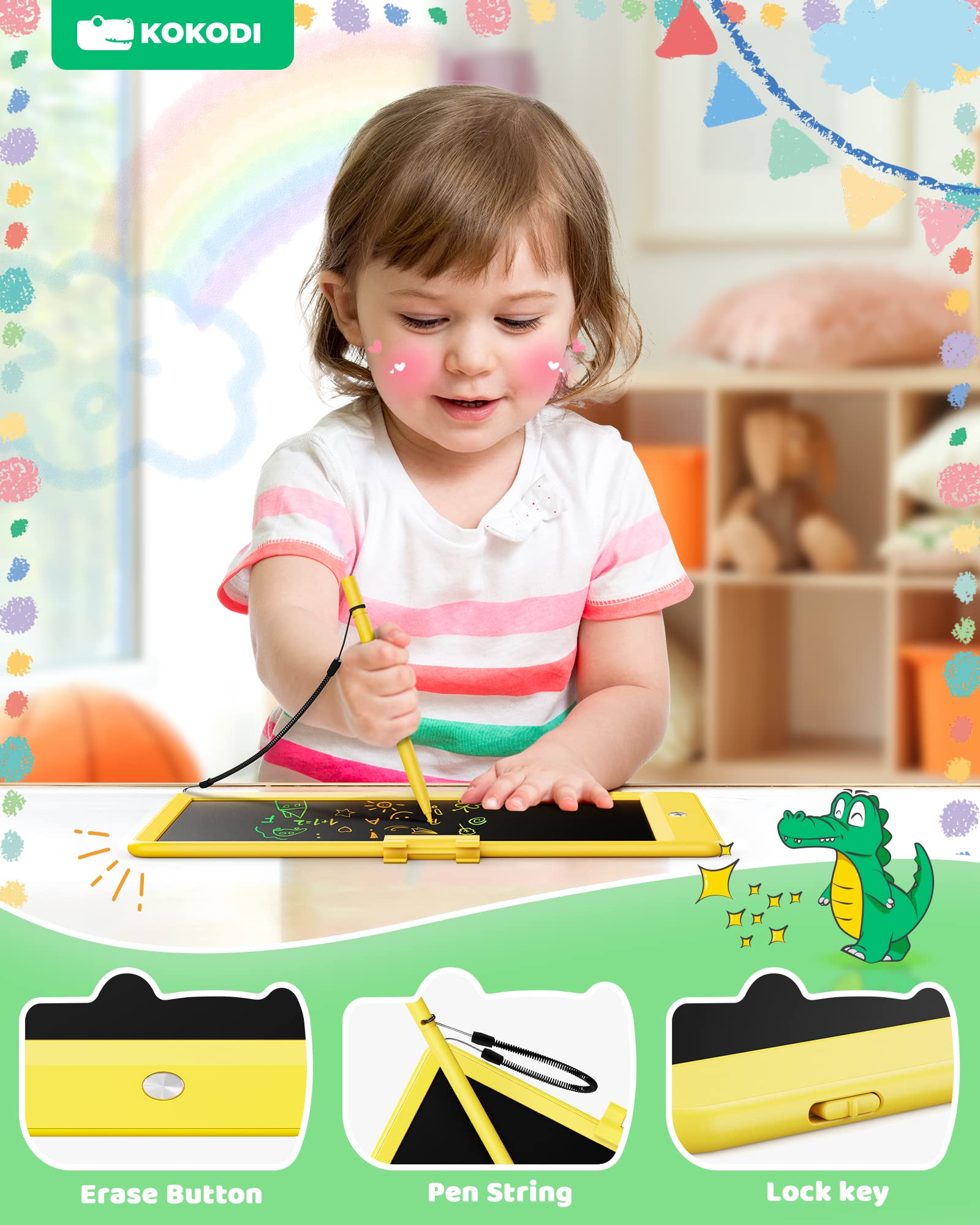 Foto 4 pulgar | Tableta De Escritura Lcd Kokodi De 10 Pulgadas Colorida Para 3-6 Años - Venta Internacional.