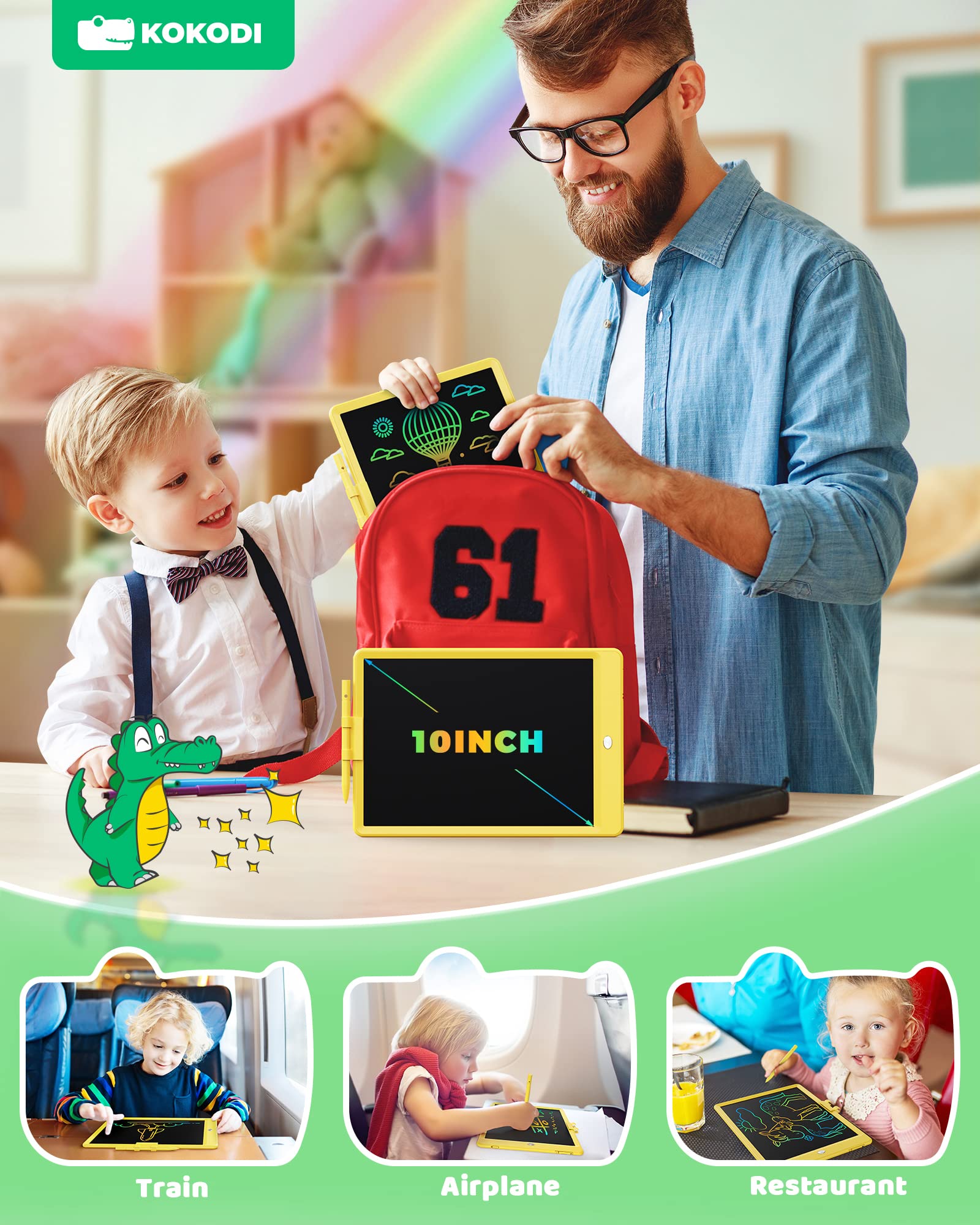 Foto 5 | Tableta De Escritura Lcd Kokodi De 10 Pulgadas Colorida Para 3-6 Años - Venta Internacional.