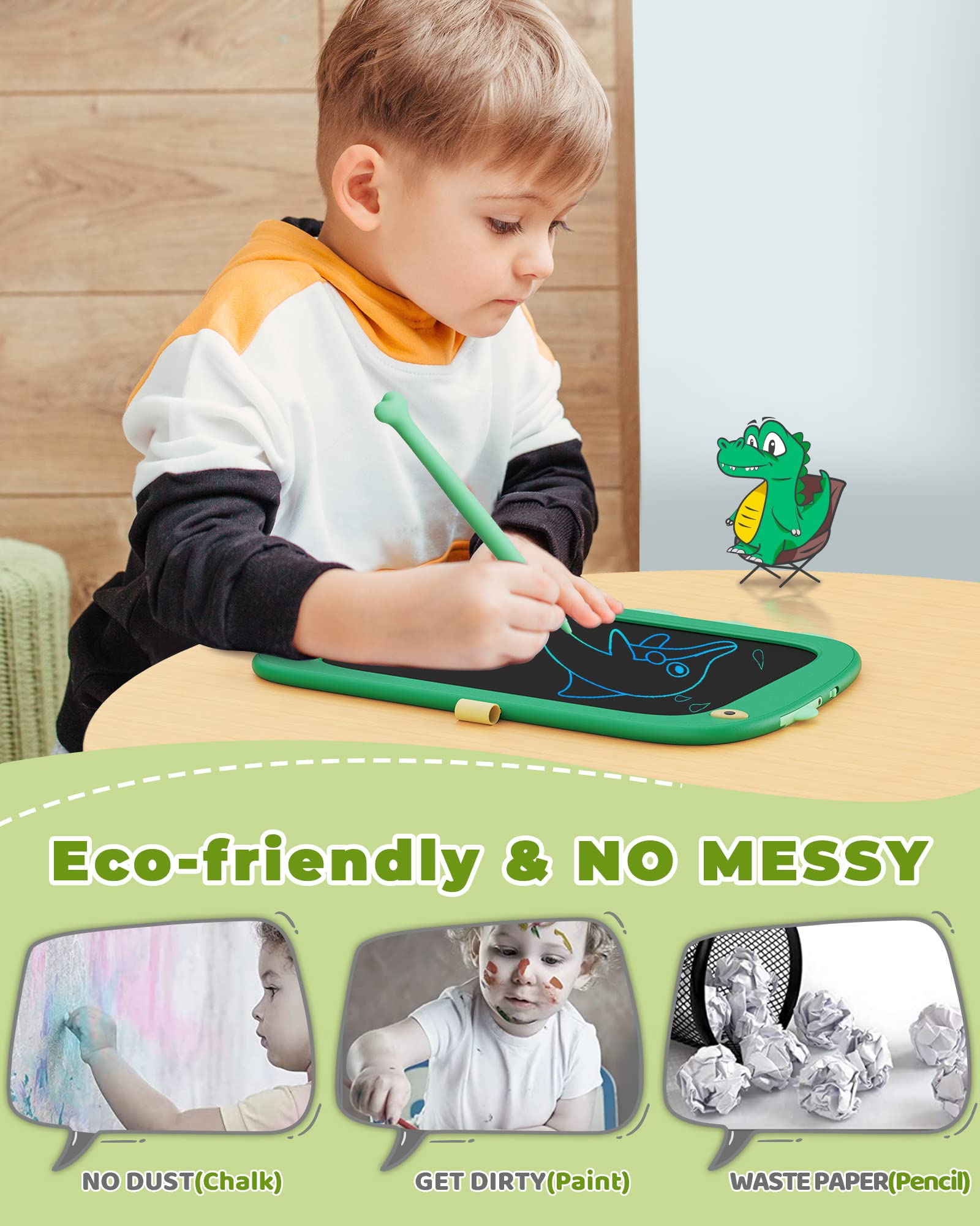 Foto 6 pulgar | Tableta De Escritura Lcd Kokodi Con Forma De Dinosaurio Para Niños De 2 A 7 Años - Venta Internacional.
