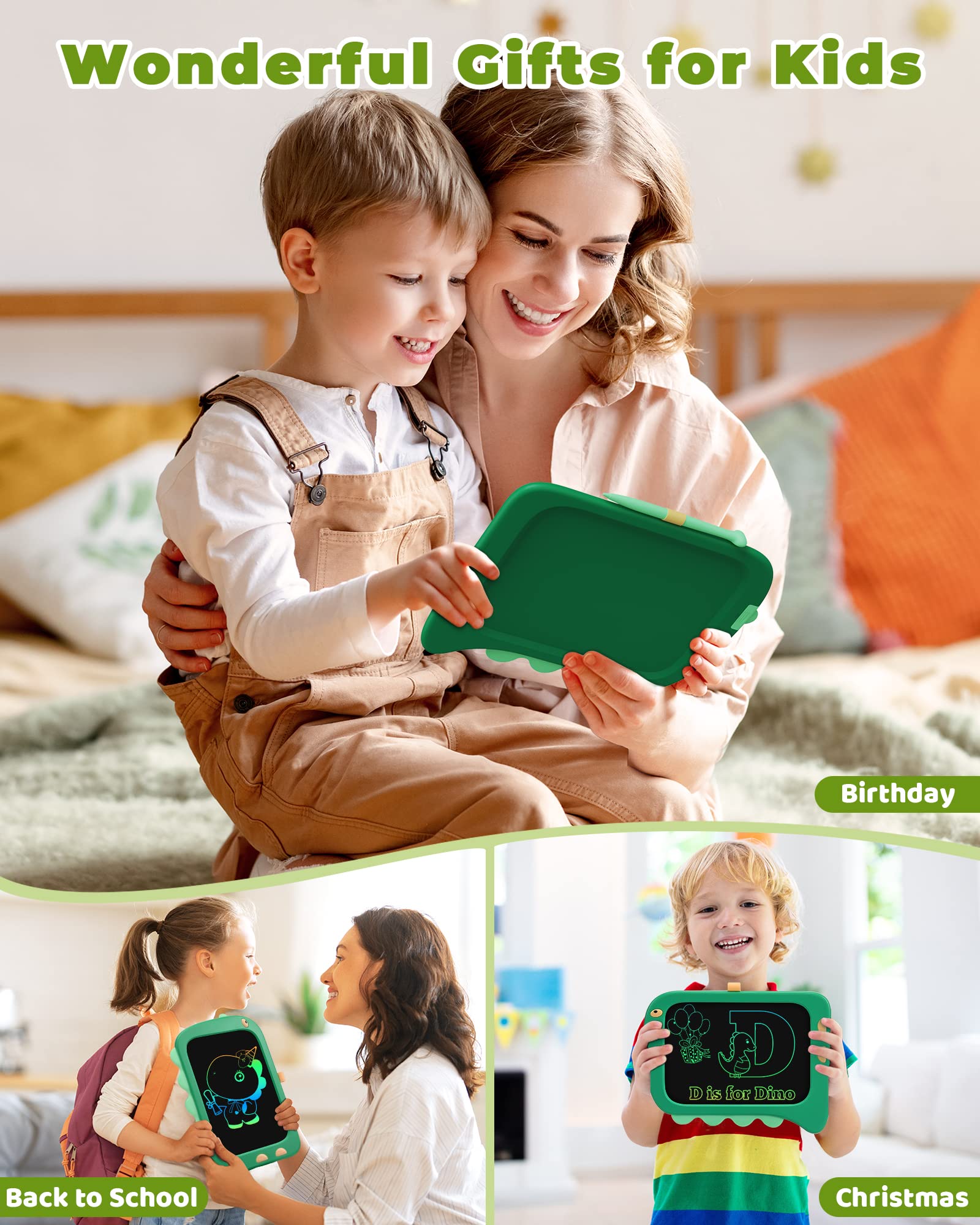 Foto 8 pulgar | Tableta De Escritura Lcd Kokodi Con Forma De Dinosaurio Para Niños De 2 A 7 Años - Venta Internacional.
