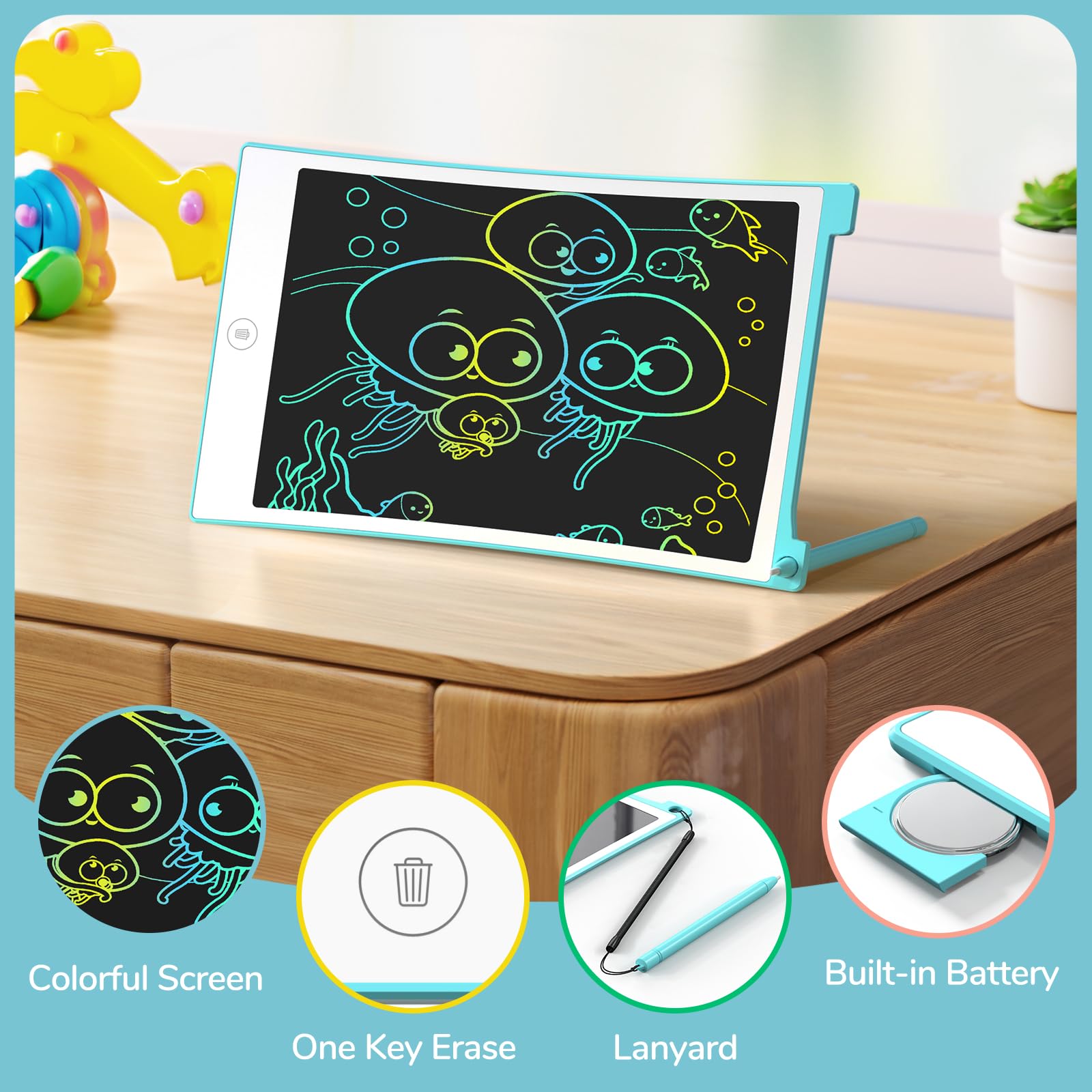 Foto 4 pulgar | Tableta De Escritura Lcd Tecjoe De 8.5 Pulgadas, Colorida Pizarra Para Garabatos, X3 - Venta Internacional.