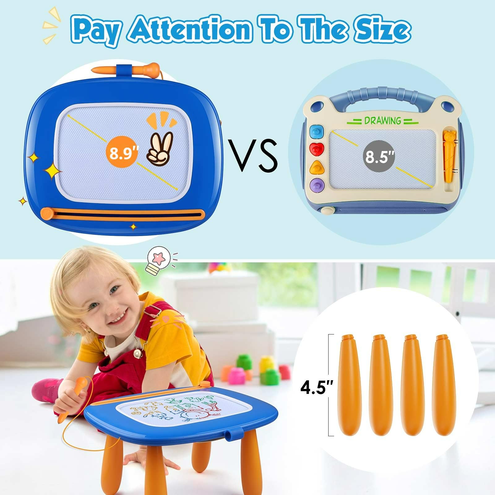 Foto 3 pulgar | Tablero De Dibujo Magnético Smasiagon Para Niñas De 1 A 3 Años - Venta Internacional.