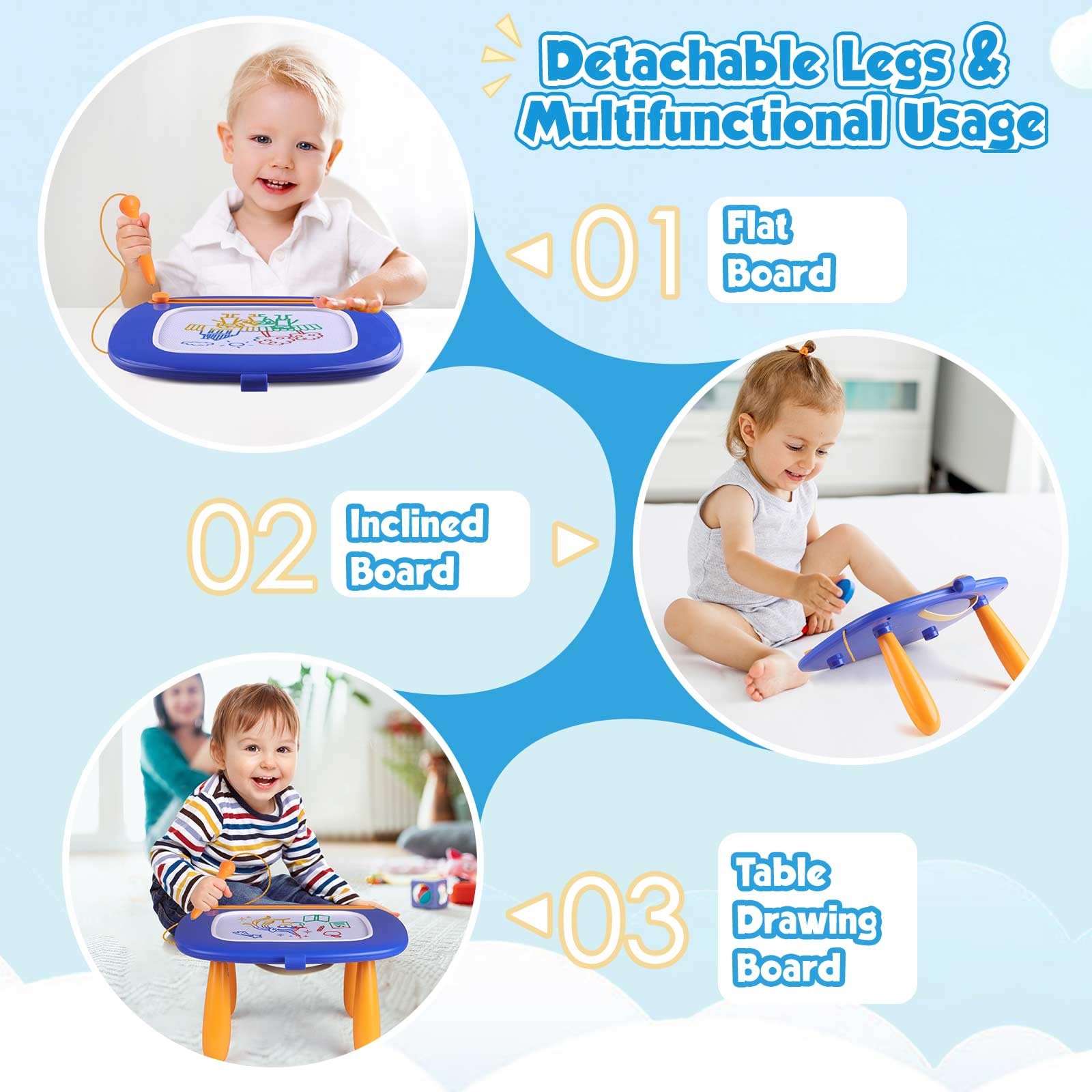Foto 7 pulgar | Tablero De Dibujo Magnético Smasiagon Para Niñas De 1 A 3 Años - Venta Internacional.