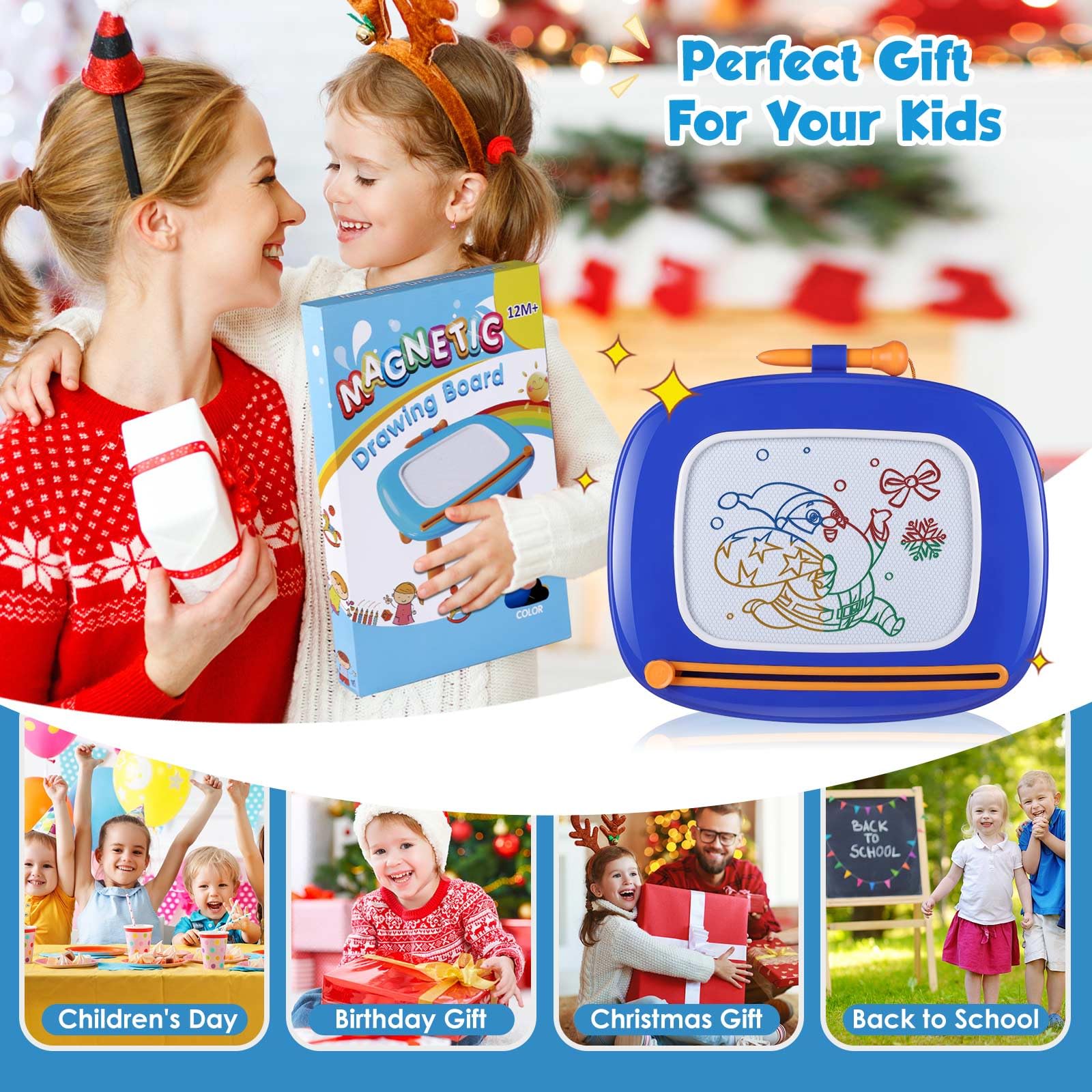 Foto 8 pulgar | Tablero De Dibujo Magnético Smasiagon Para Niñas De 1 A 3 Años - Venta Internacional.