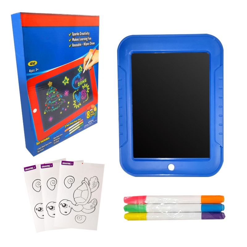Foto 3 pulgar | Pizarra Mágica Led Con 3 Rotuladores Y Moldes Para Niños - Venta Internacional.