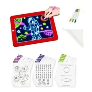 Foto 4 | Lámpara Led Magic Drawing Slate Pad Para Niños Con Accesorios - Venta Internacional.