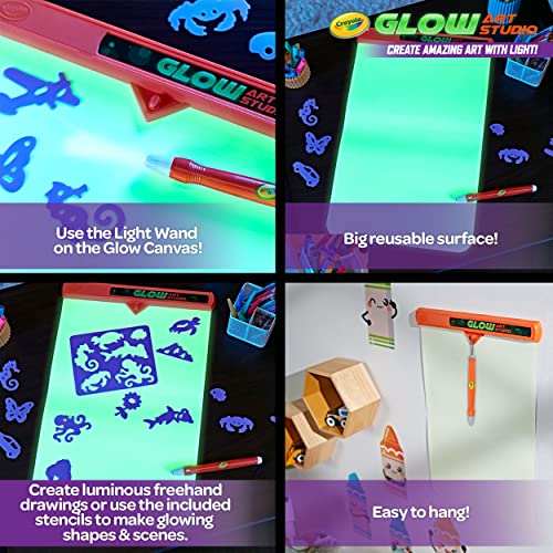 Foto 2 | Set De Arte Crayola Glow Art Studio Con Varita De Luz Y Lienzo Brillante - Venta Internacional.