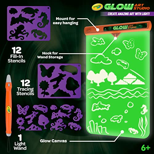 Foto 3 | Set De Arte Crayola Glow Art Studio Con Varita De Luz Y Lienzo Brillante - Venta Internacional.