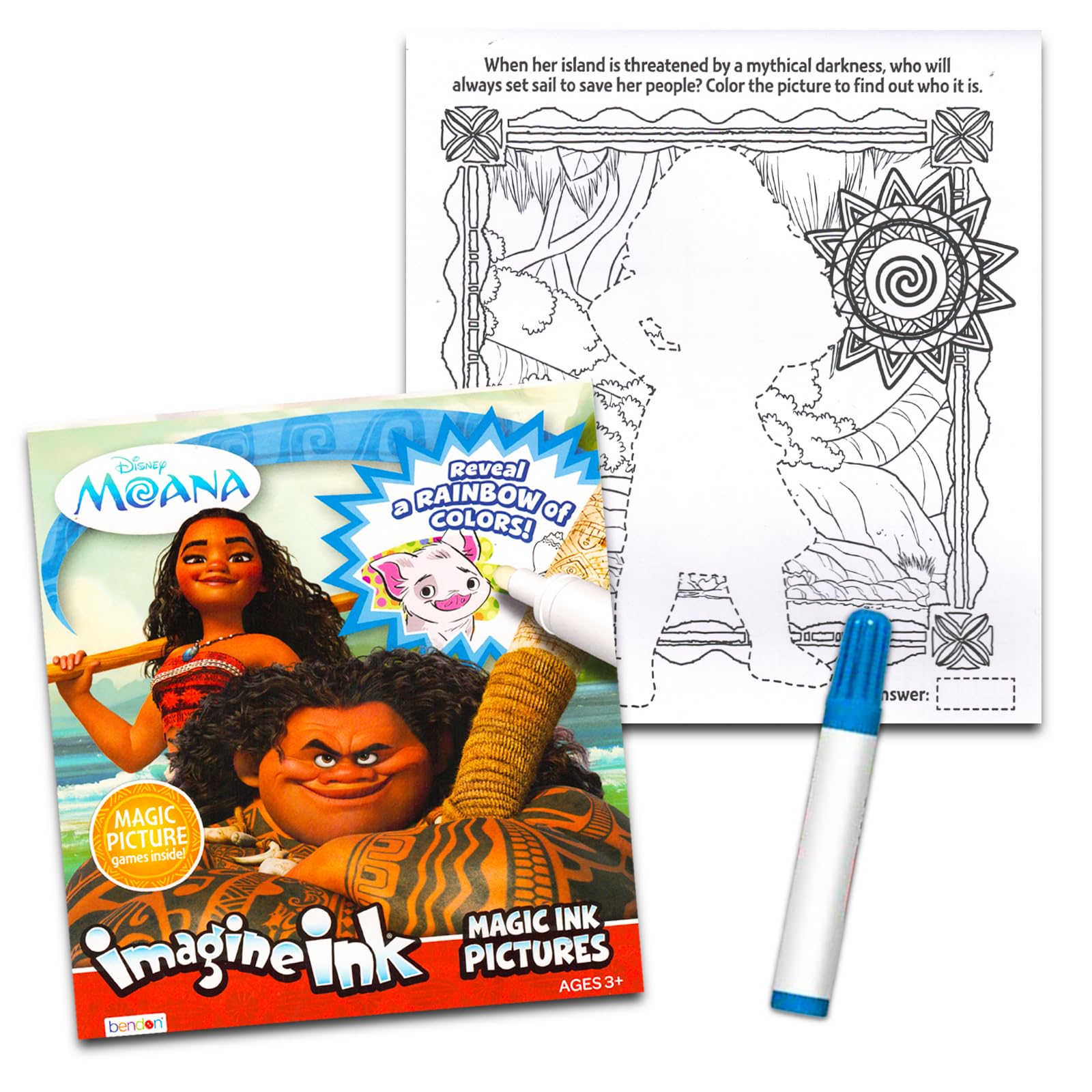 Foto 3 pulgar | Libros de Colorear Disney Moana 12 Piezas-Venta Internacional