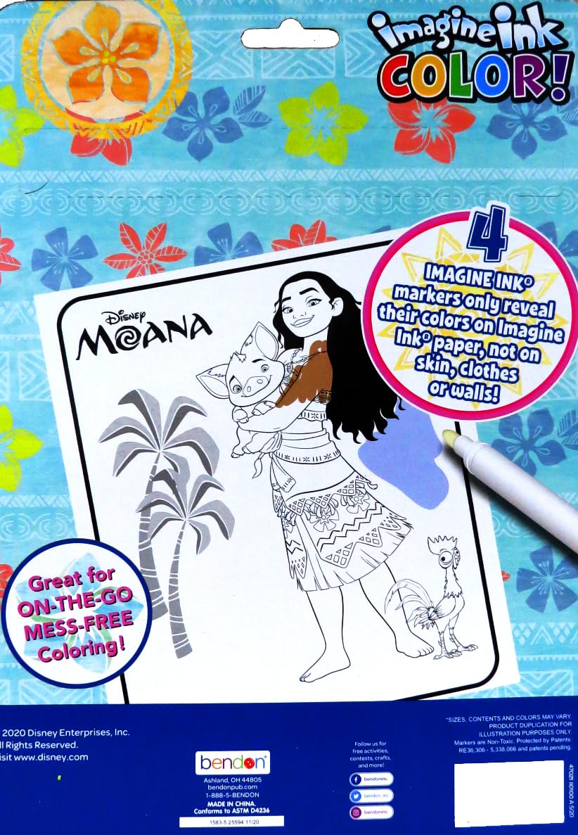 Foto 5 pulgar | Paquete de Libros para Colorear y Actividades Disney Moana Bendon - Venta Internacional