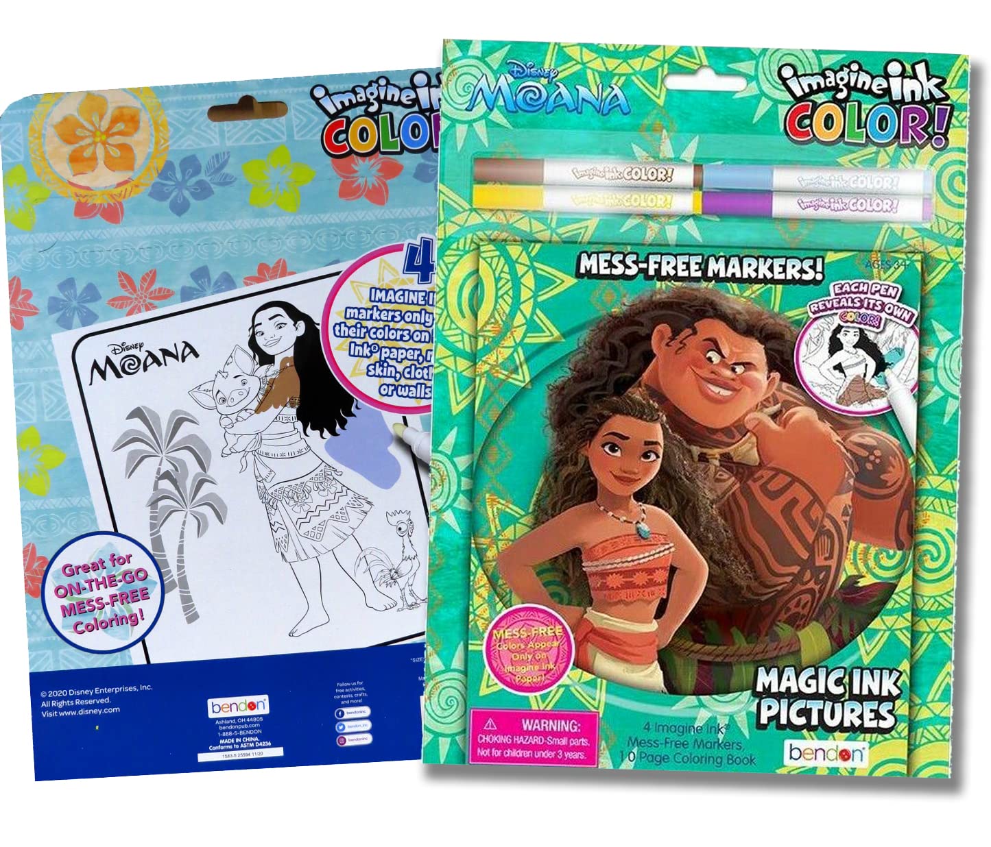 Foto 8 pulgar | Paquete de Libros para Colorear y Actividades Disney Moana Bendon - Venta Internacional