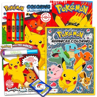 Foto 1 | Paquete de Libros para Colorear Pokémon Kids con Póster y Tarjetas - Venta Internacional
