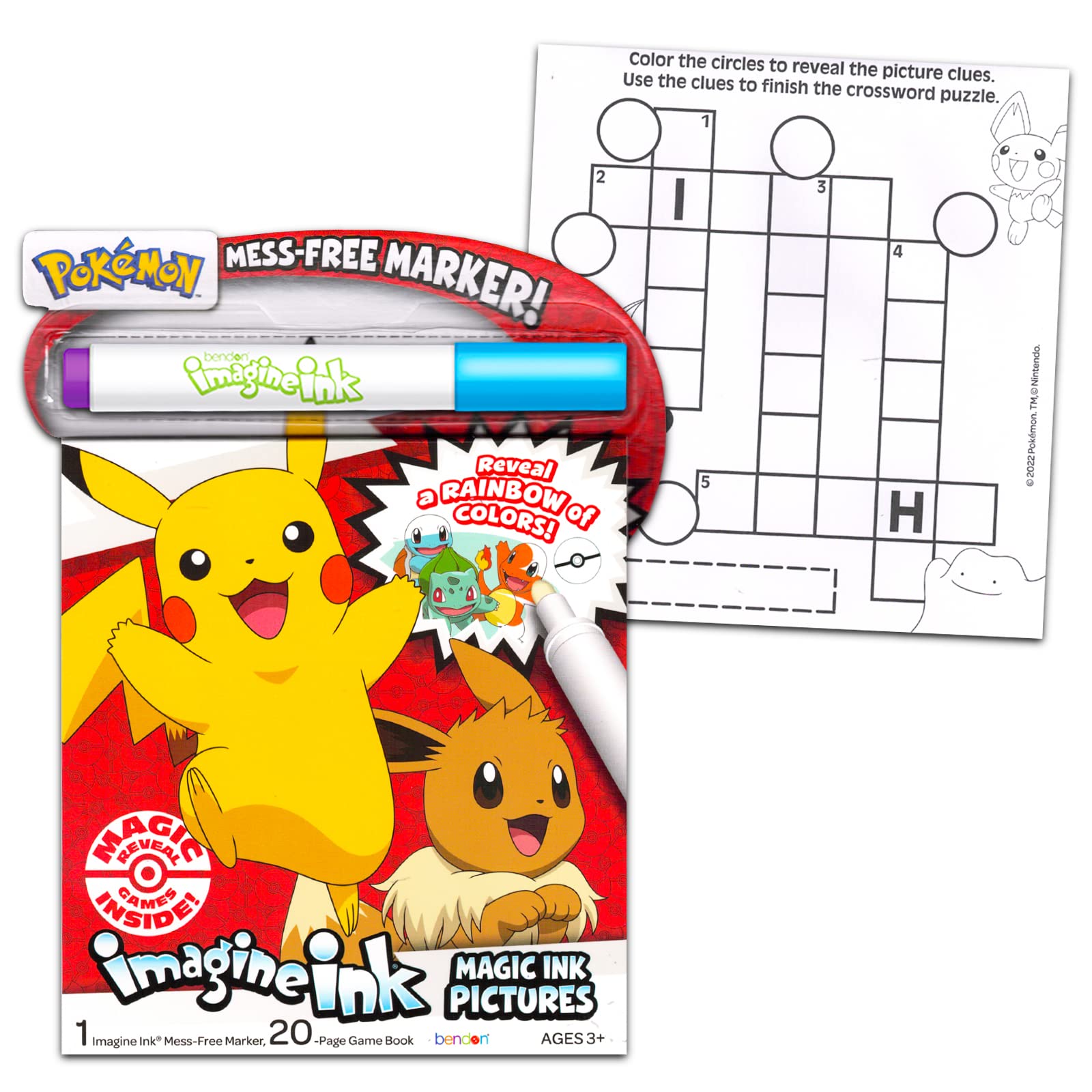 Foto 3 | Paquete de Libros para Colorear Pokémon Kids con Póster y Tarjetas - Venta Internacional