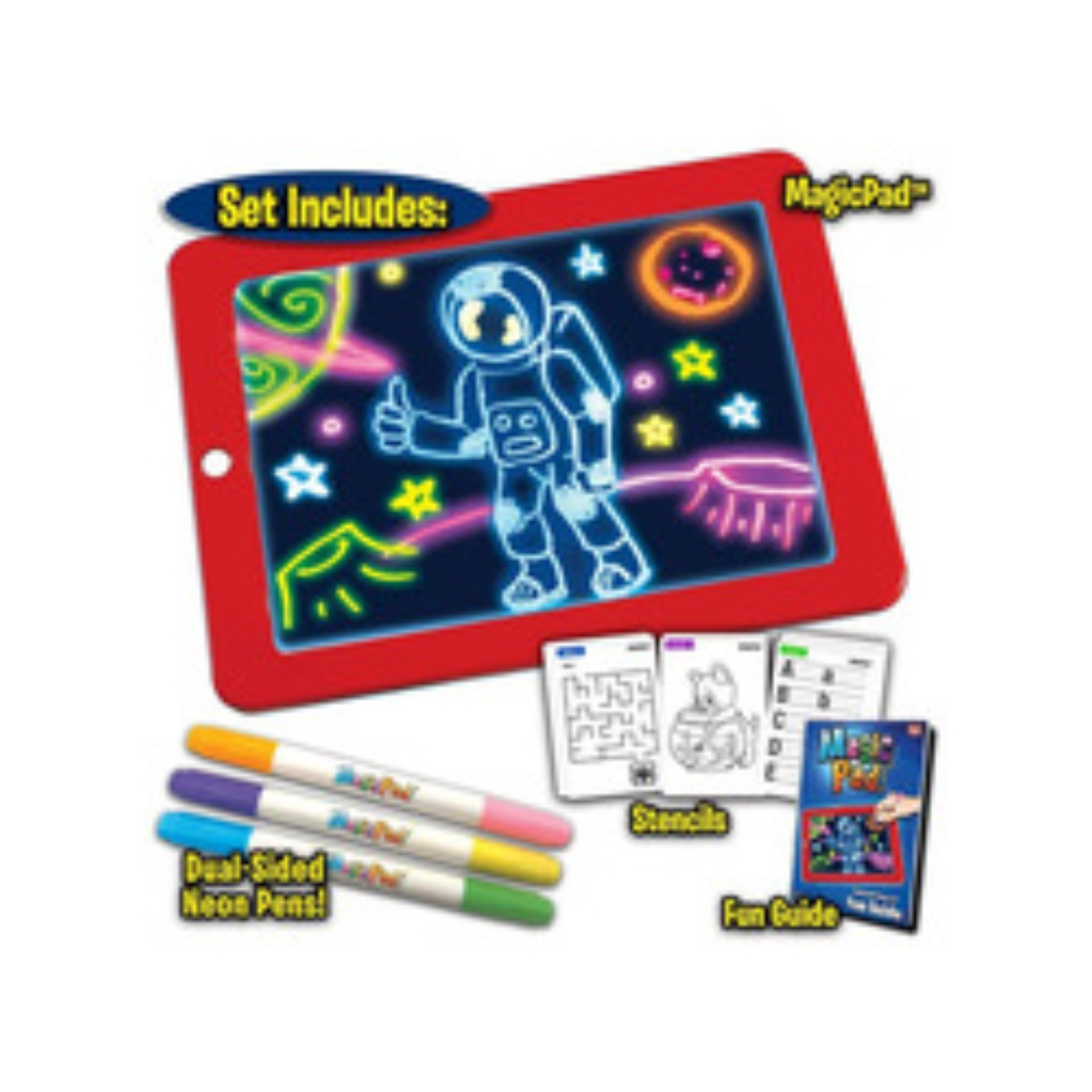 Tablero De Dibujo Mágico Con Luz Led Y Bolígrafos Para Niños - Venta Internacional