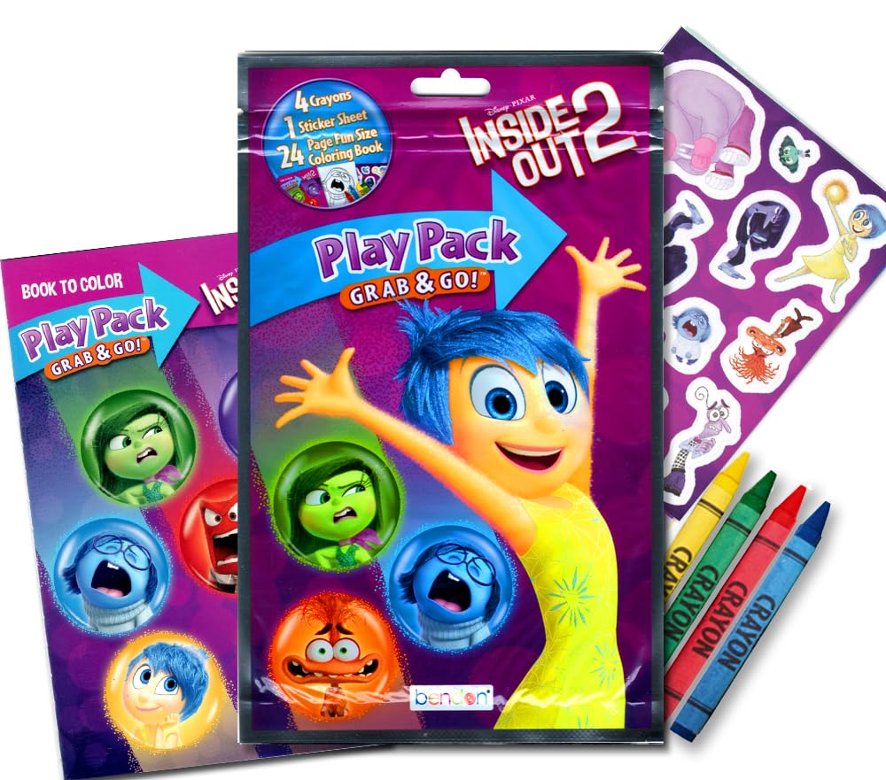 Foto 5 pulgar | Paquete de Libros para Colorear y Actividades Disney Inside Out 2 - Venta Internacional