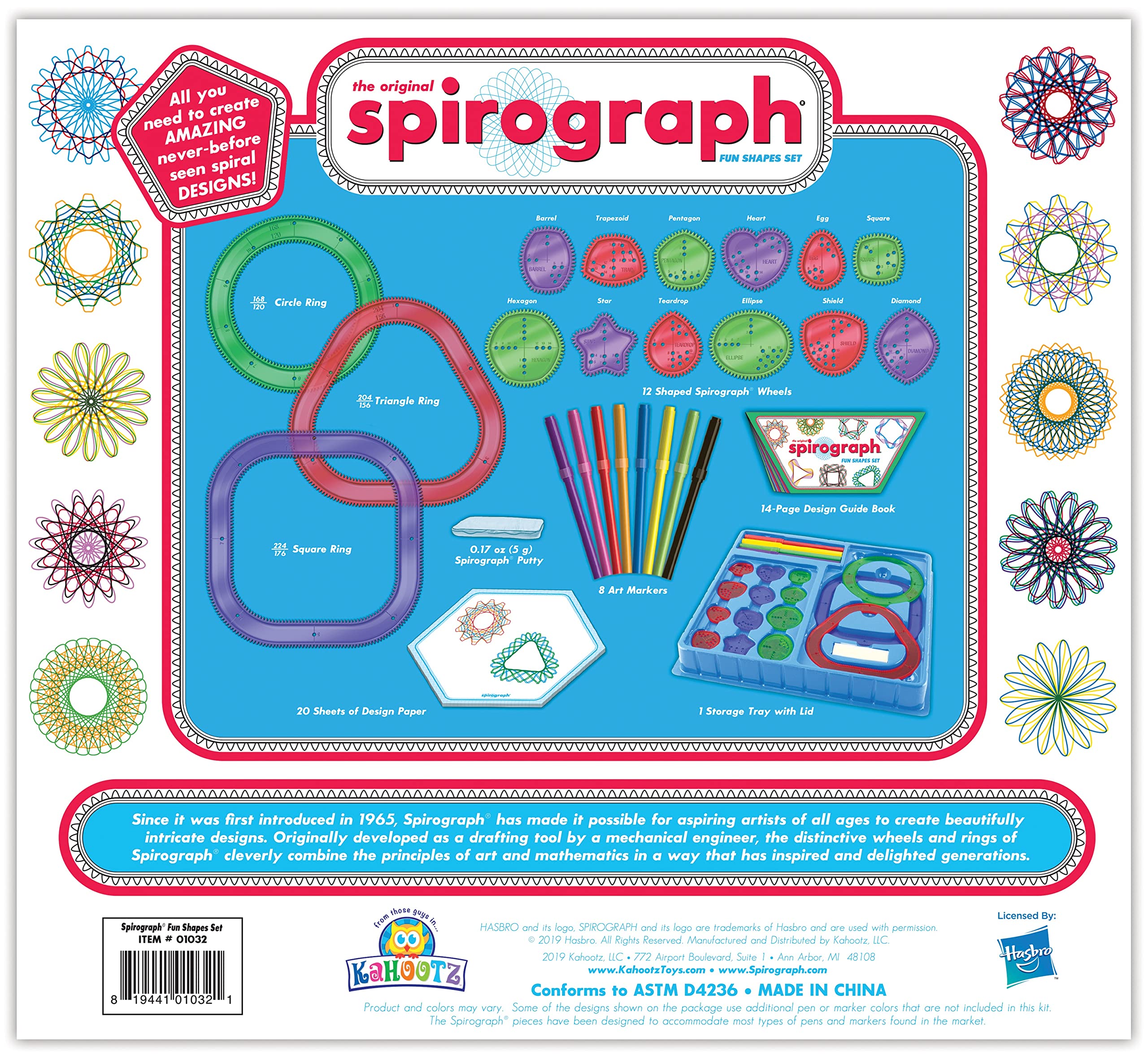 Foto 4 pulgar | Set de Dibujo Spirograph Figuras Divertidas con Formas Nuevas +8 Años - Venta Internacional