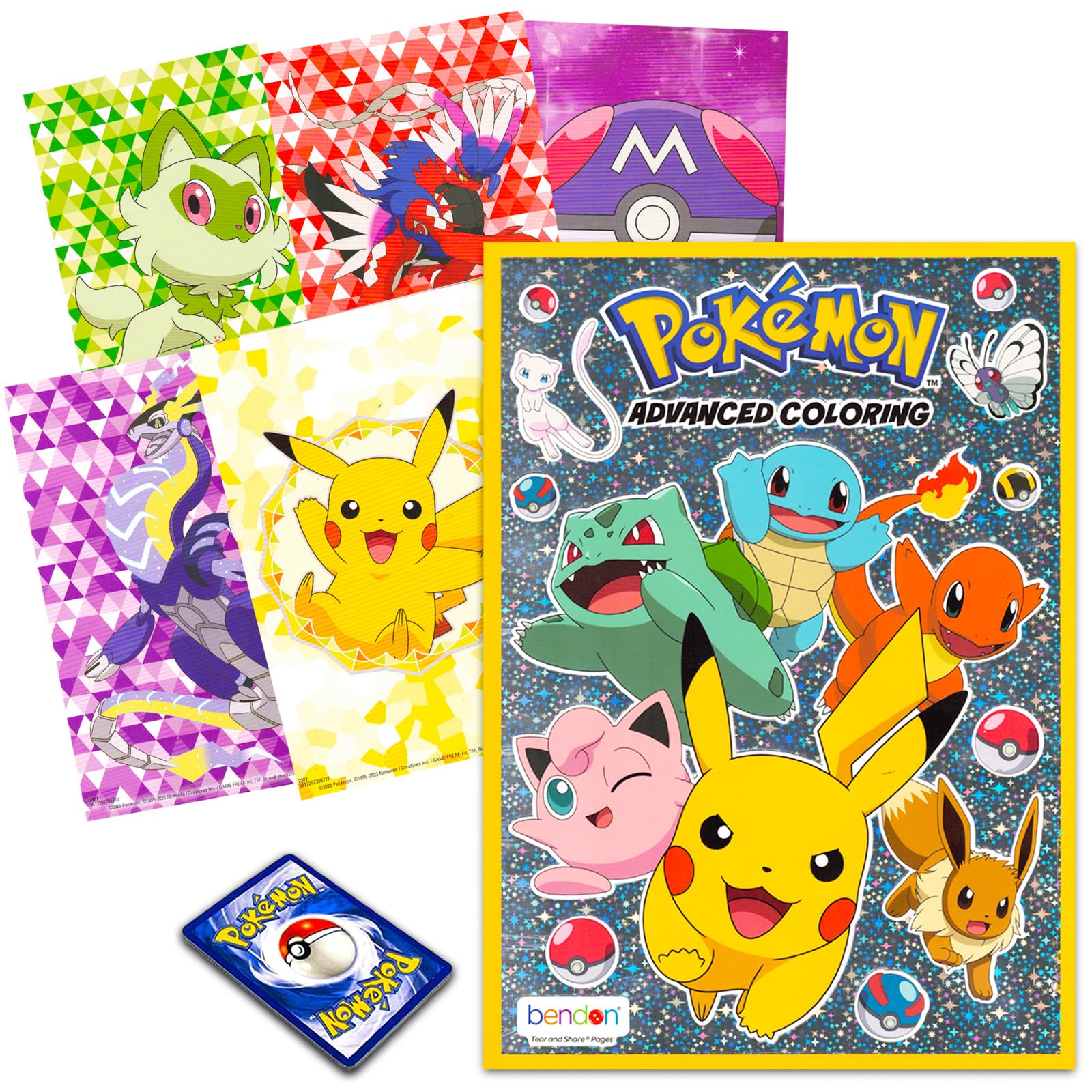 Set De Libros Para Colorear Bendon Pokemon Con Libro Avanzado Y Tarjetas - Venta Internacional. $440