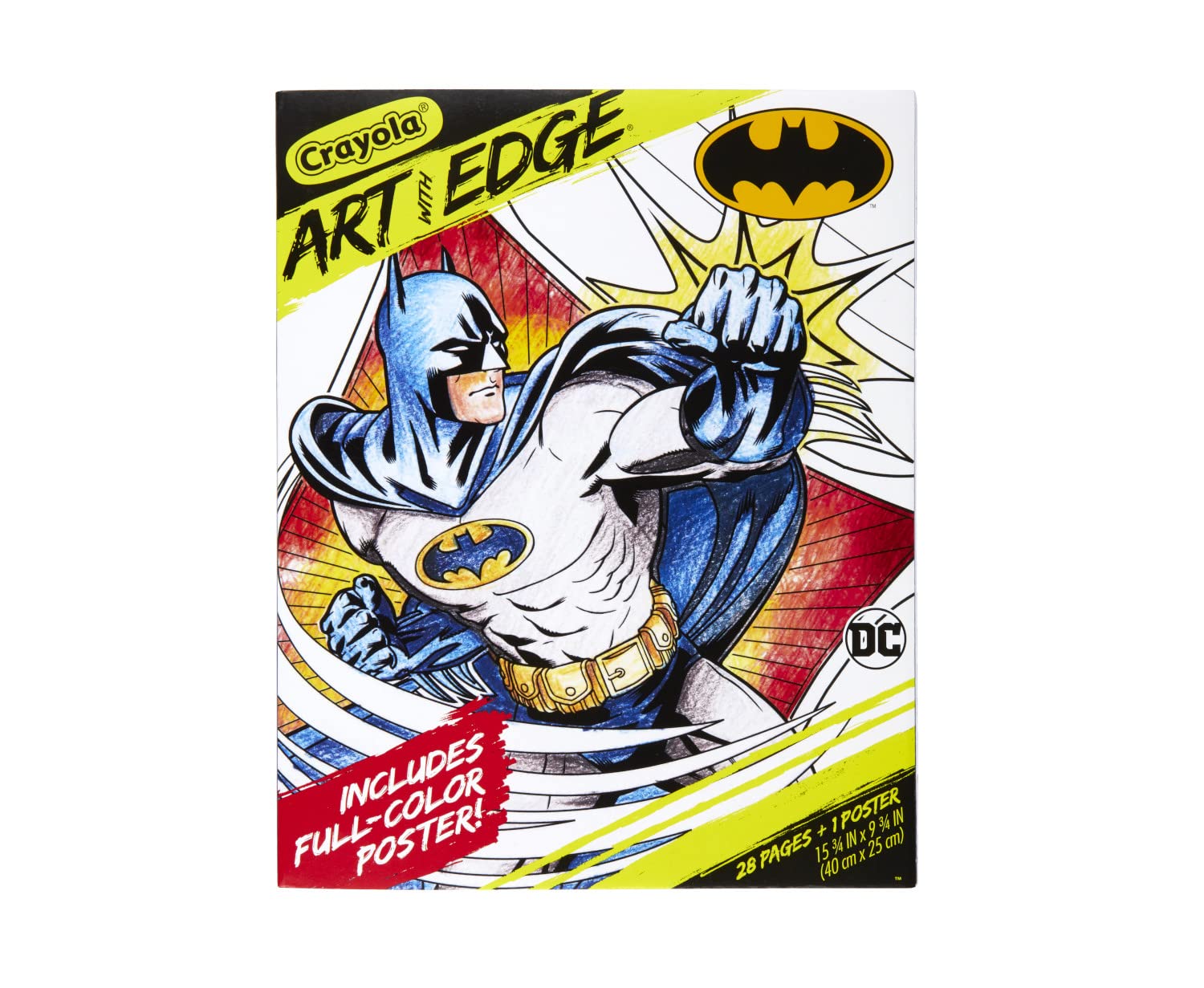 Libro Para Colorear Crayola Art With Edge Batman Con Póster, 28 Págs. - Venta Internacional.